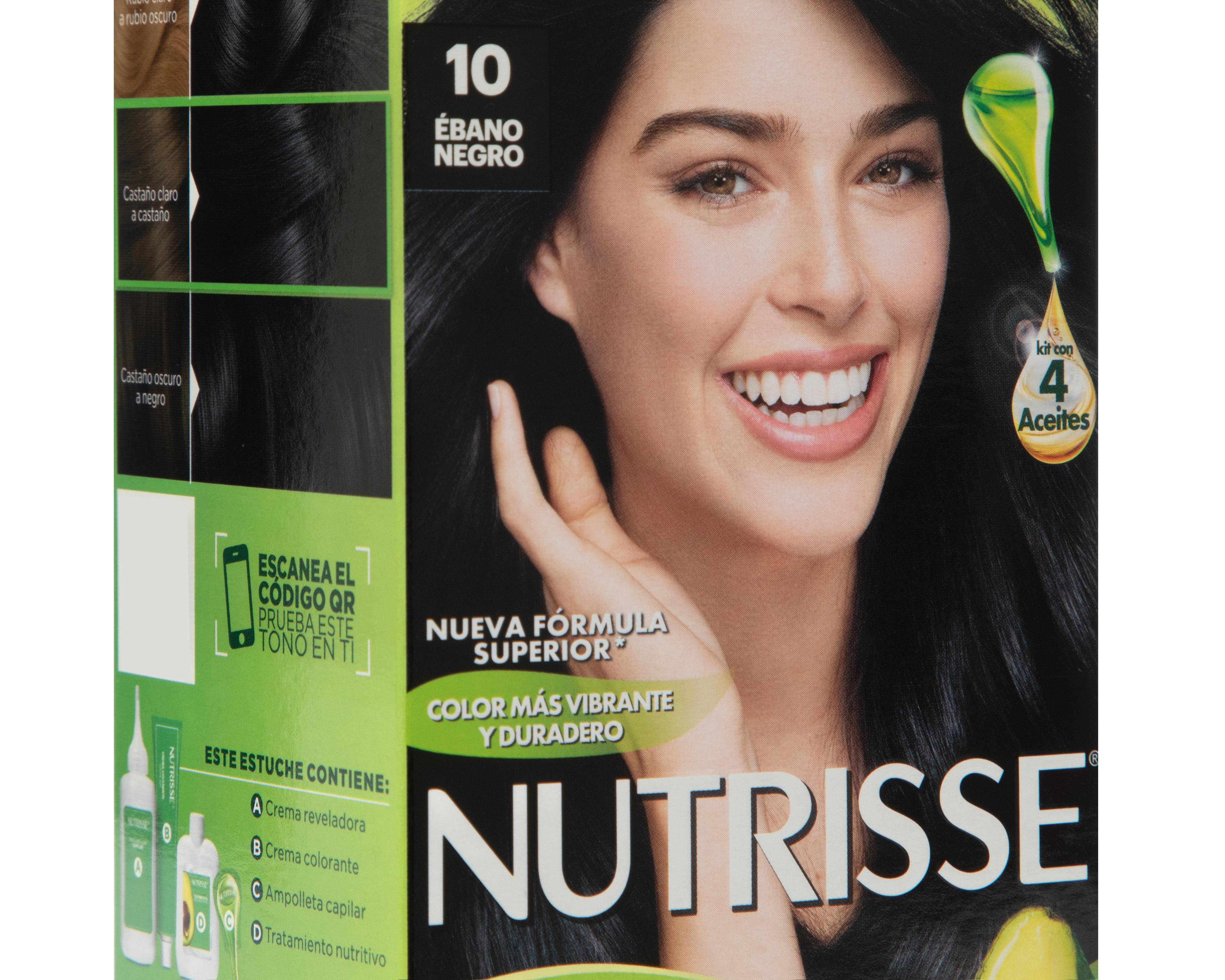 Foto 3 | Tinte para Cabello Garnier Nutrisse 10 Ébano Negro