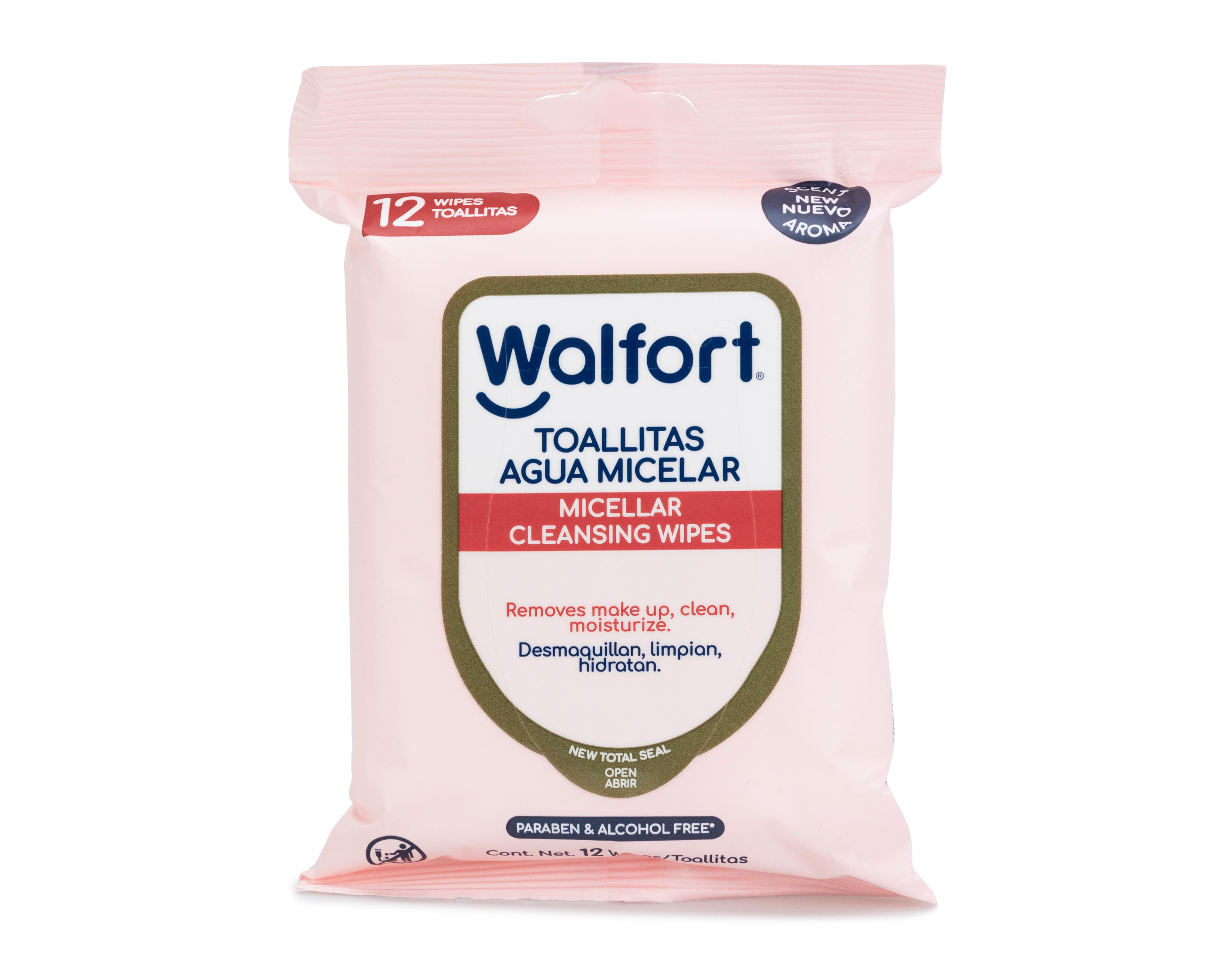 Toallitas con Agua Micelar Walfort 12 Piezas