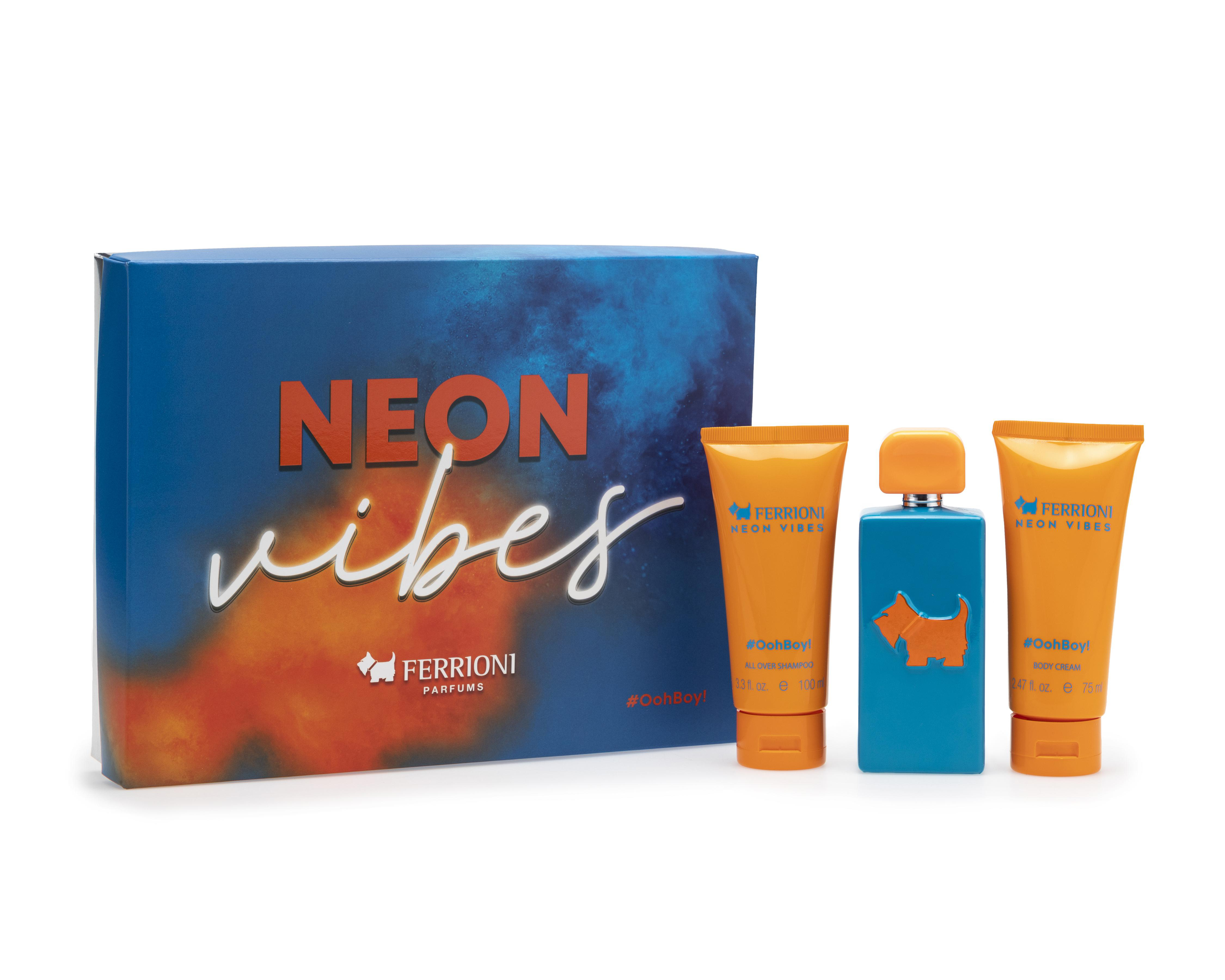 Estuche para Hombre Ferrioni Neon Vibes Ooh Boy! 3 Piezas