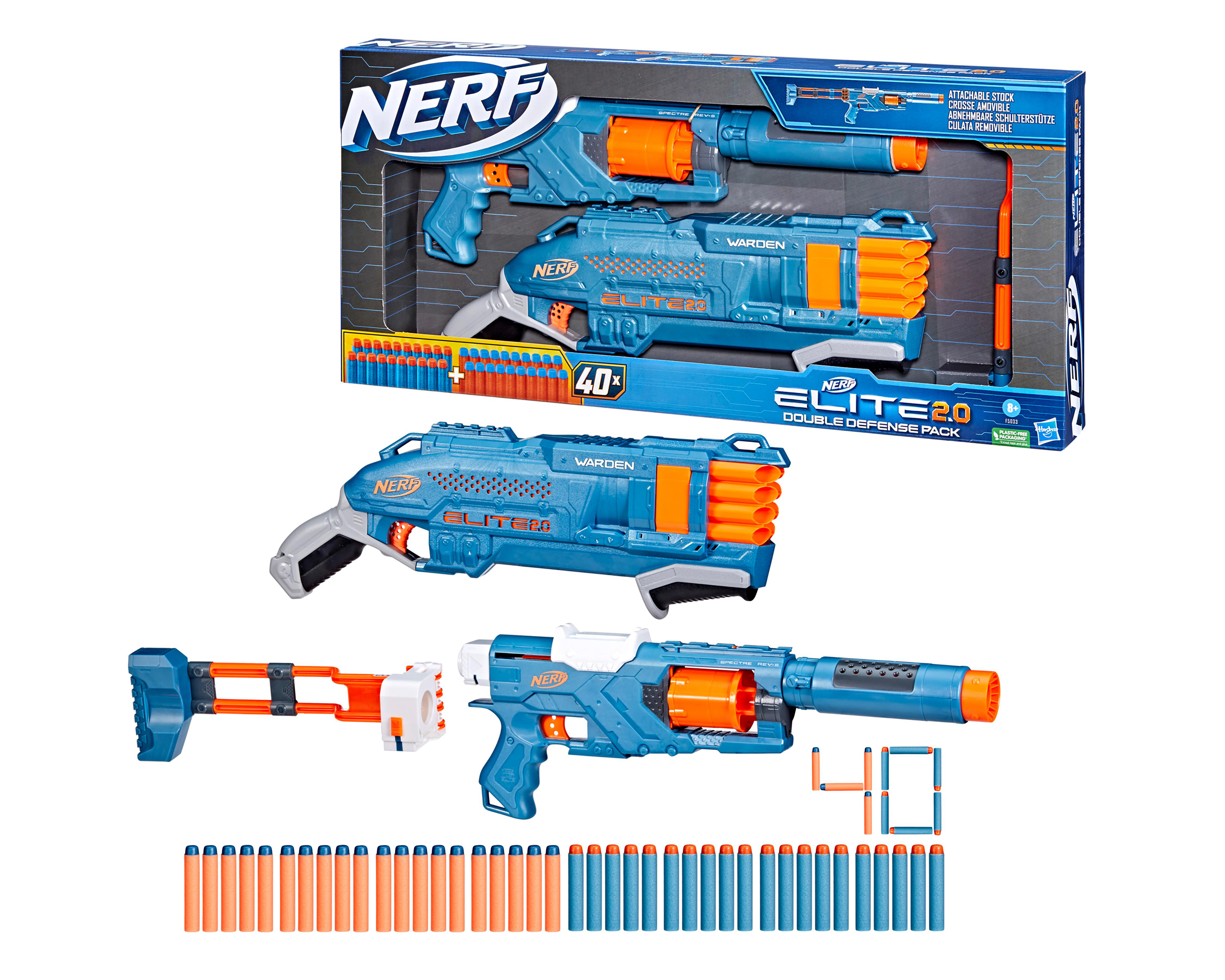 Foto 1 | Lanzadardos Nerf Elite 2.0 2 Piezas