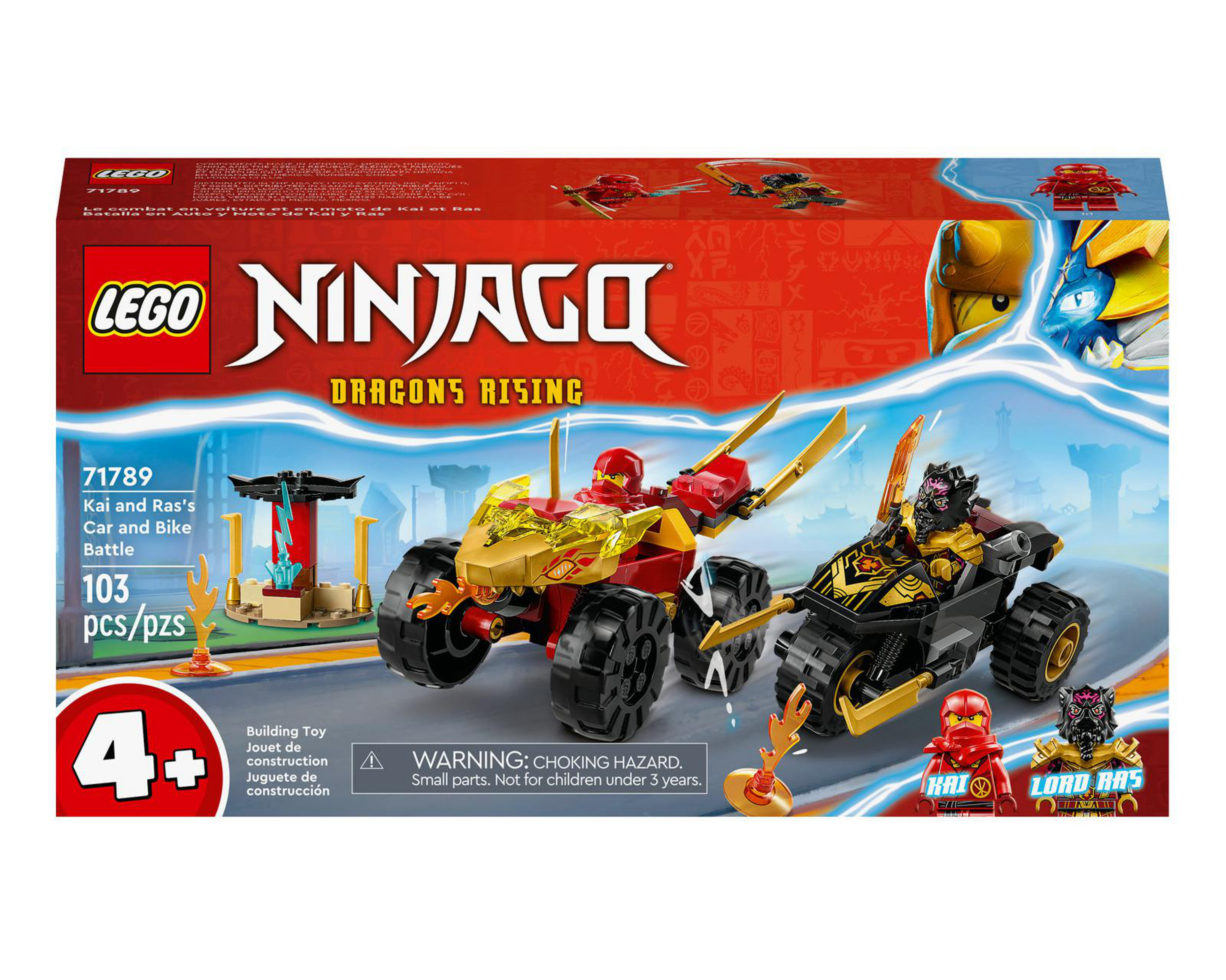 Foto 3 pulgar | LEGO Ninjago: Batalla en Coche y Moto de Kai y Ras