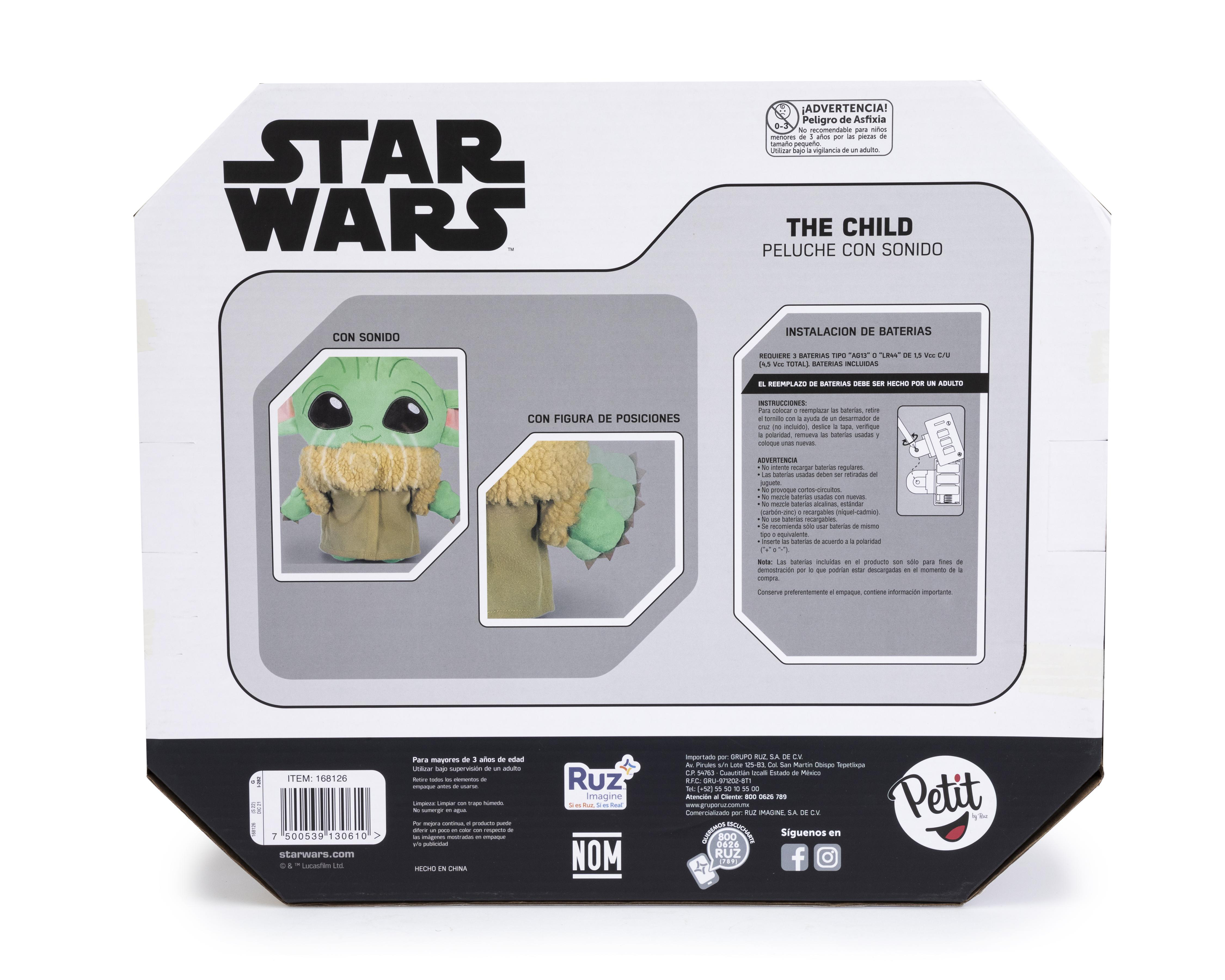 Foto 3 pulgar | Peluche Disney Star Wars Din Grogu The Mandalorian con Sonido