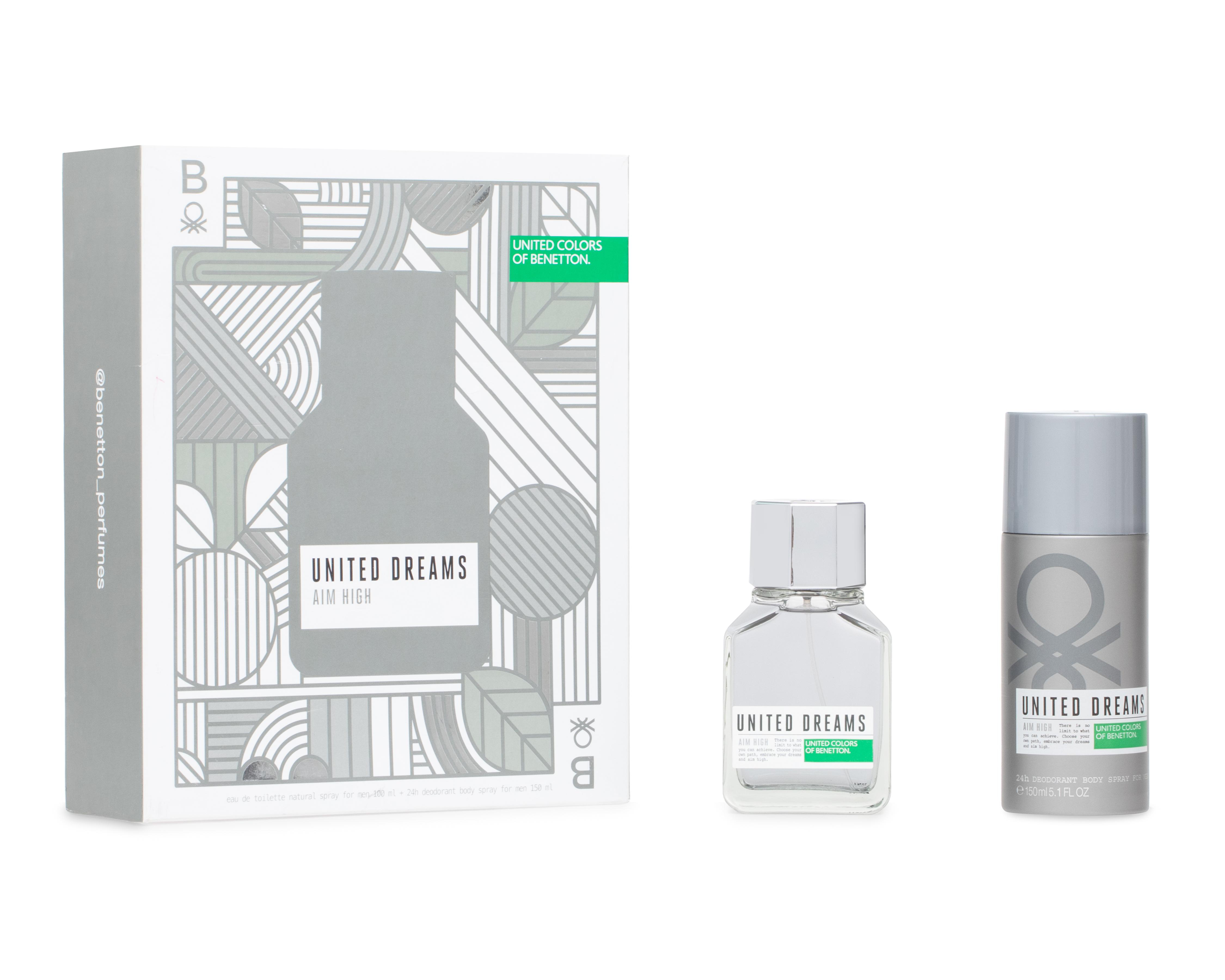Foto 1 | Estuche para Hombre United Colors of Benetton United Dreams Aim High 2 Piezas