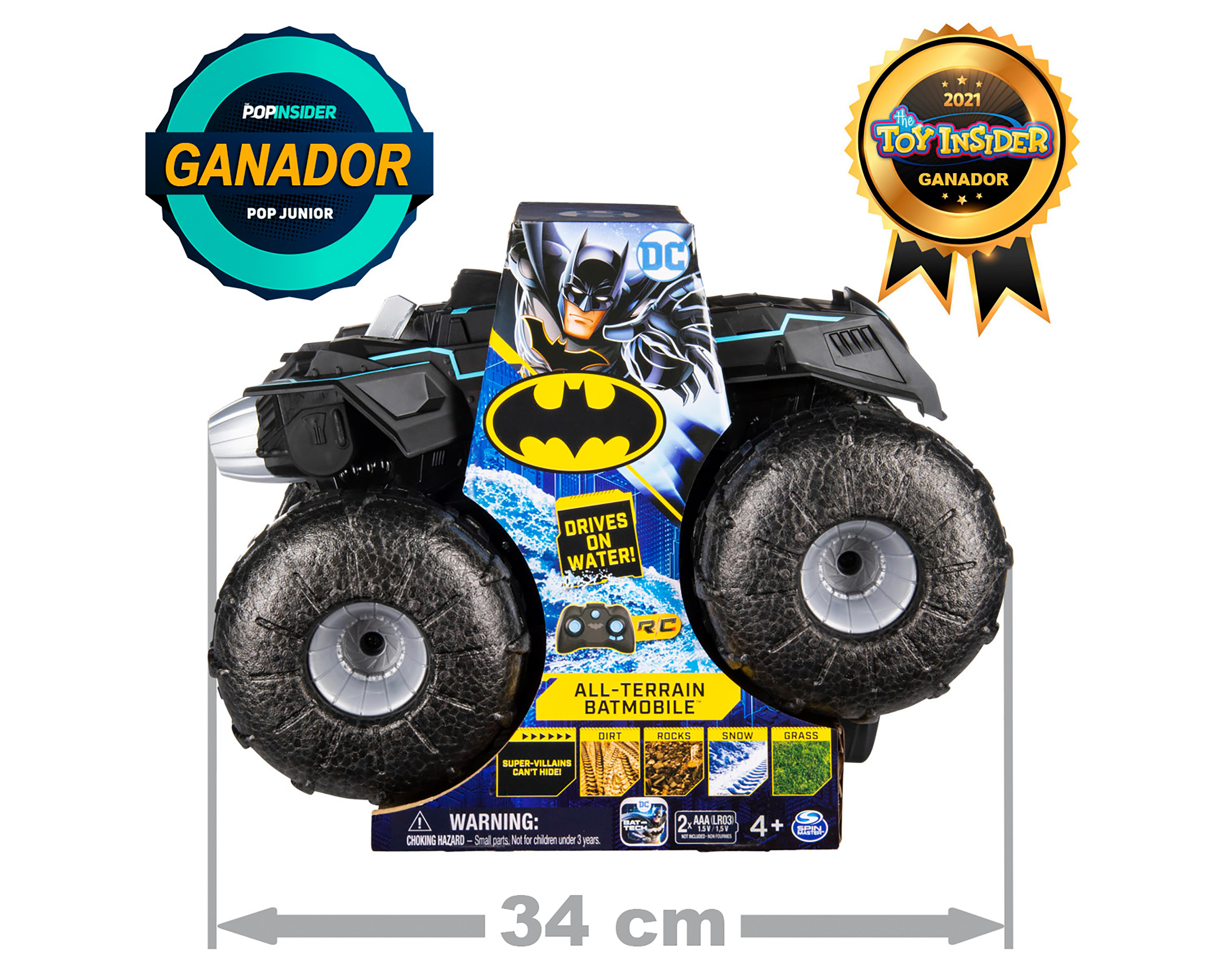 Foto 7 pulgar | Carro a Control Remoto Spin Master DC Batman All Terrain Batmobile