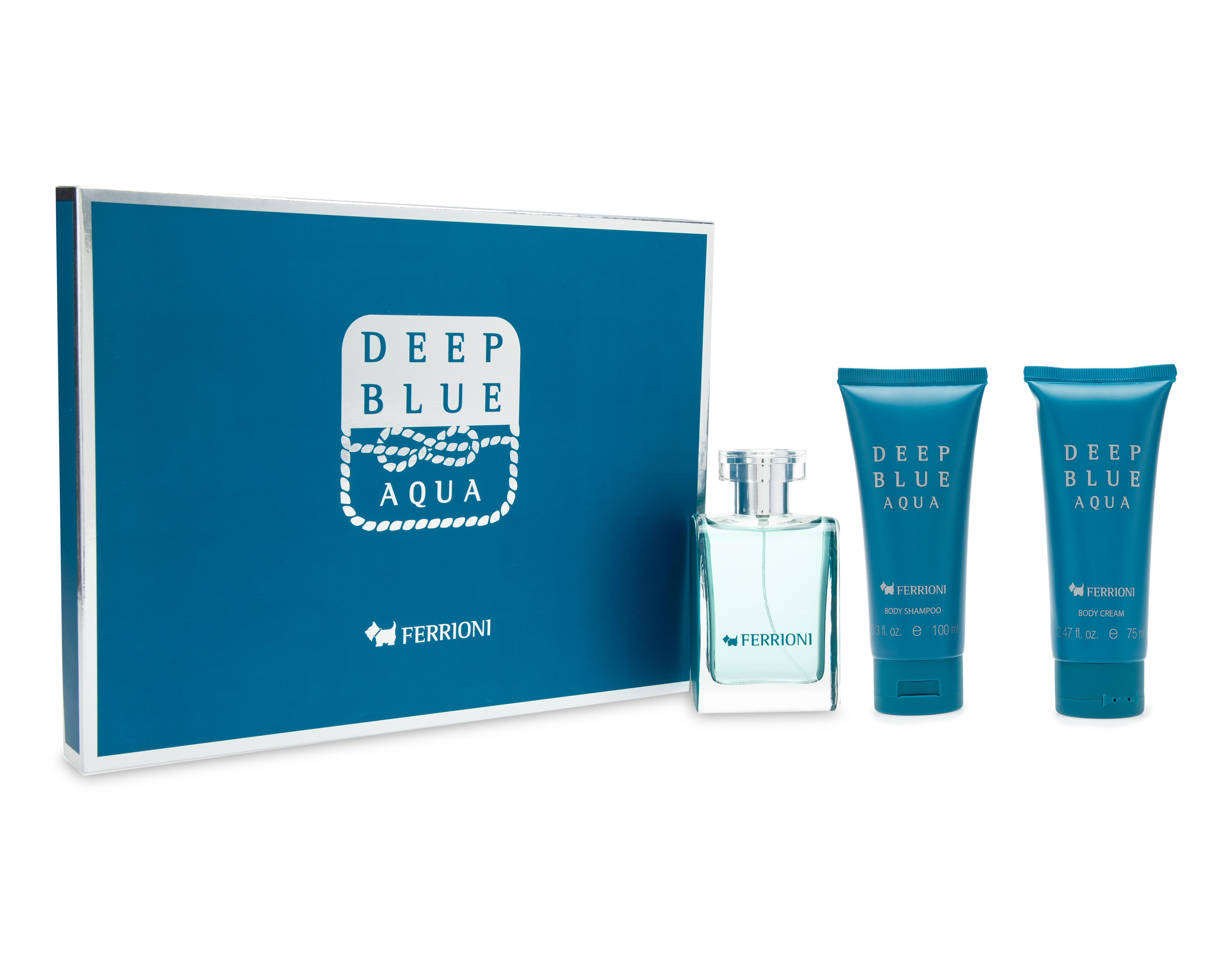 Estuche para Hombre Ferrioni Deep Blue Aqua 3 Piezas $719