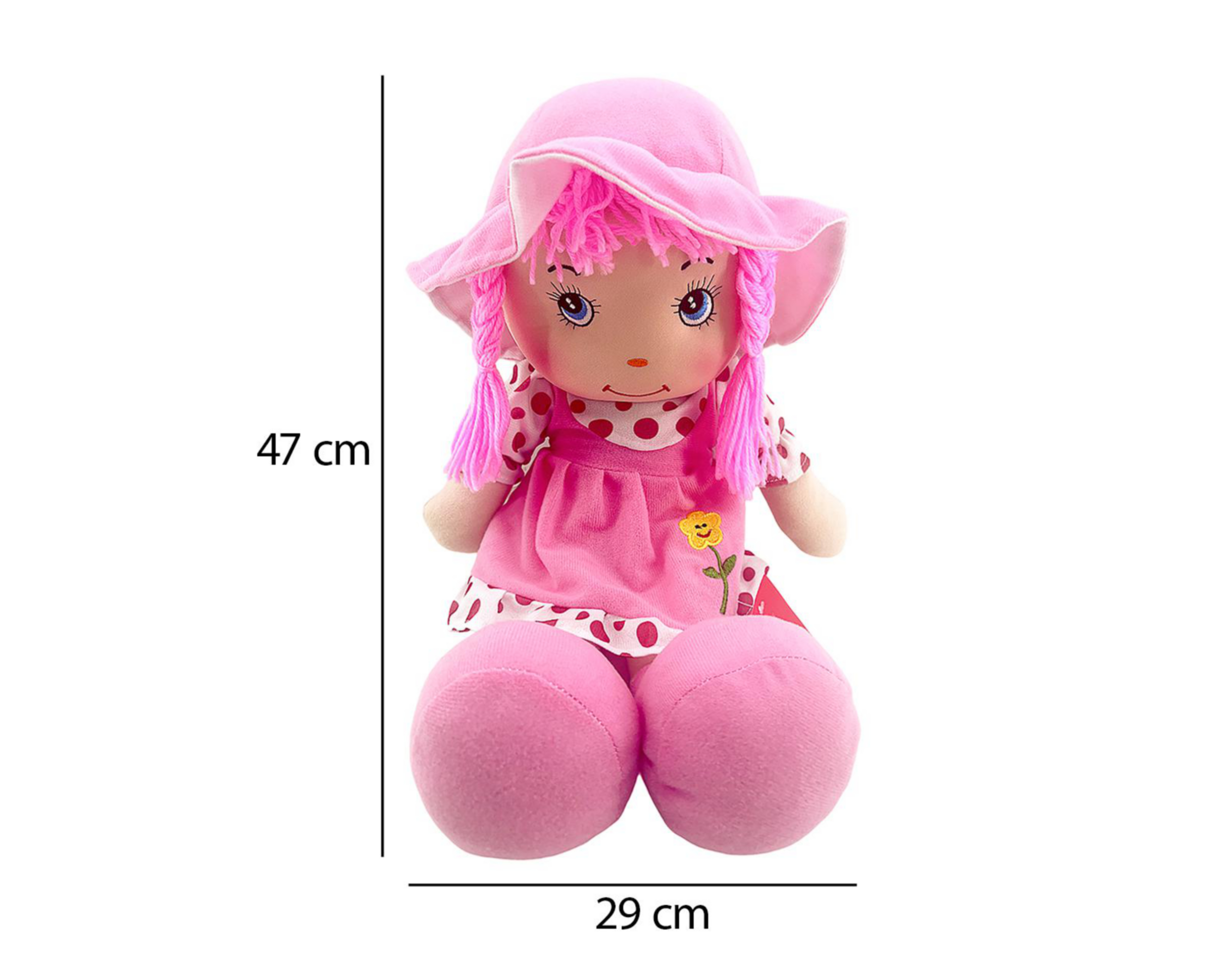 Foto 5 pulgar | Peluche Minigami Muñeca Rosa