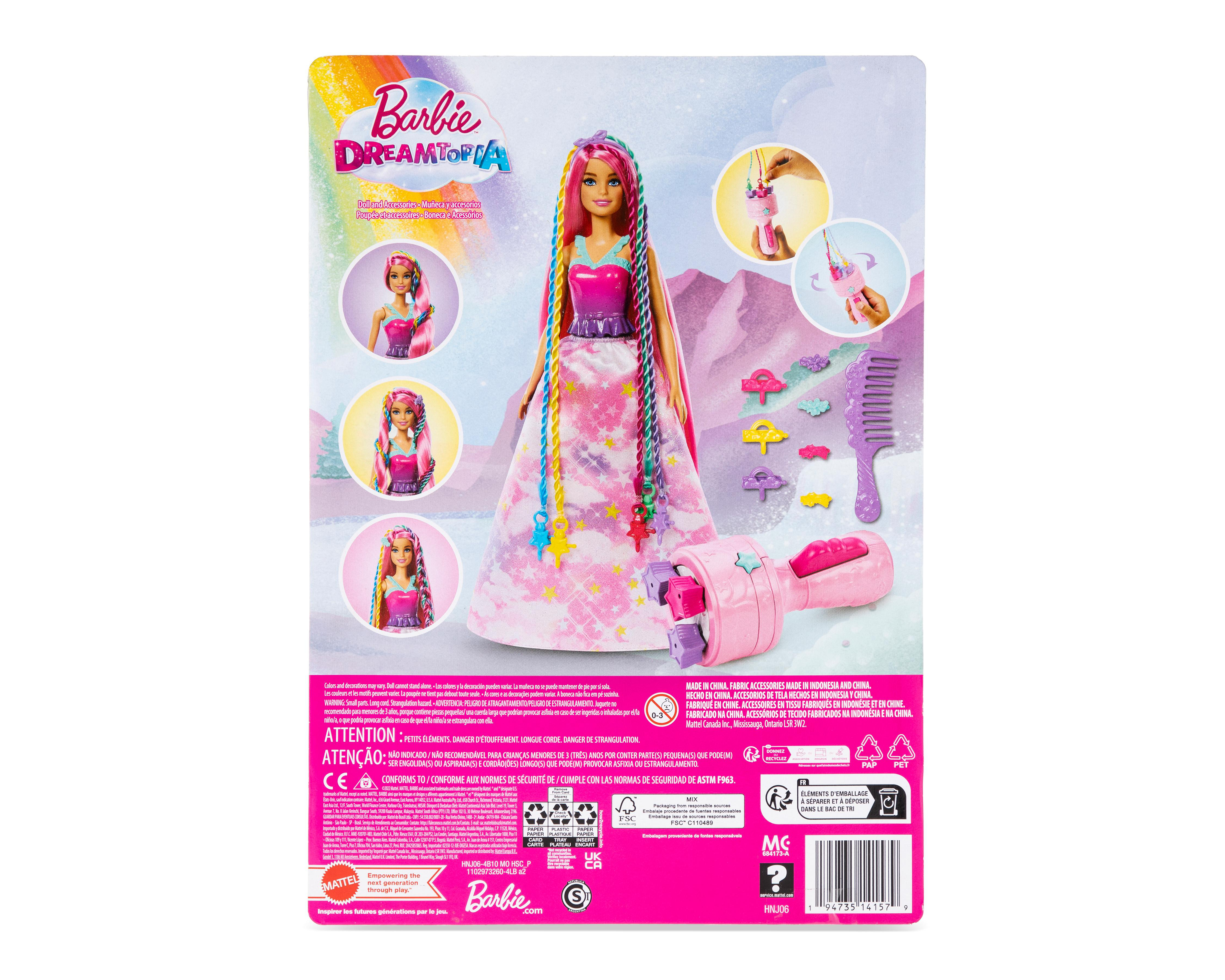 Foto 3 pulgar | Muñeca Barbie Dreamtopia Princesa Trenzas Mágicas