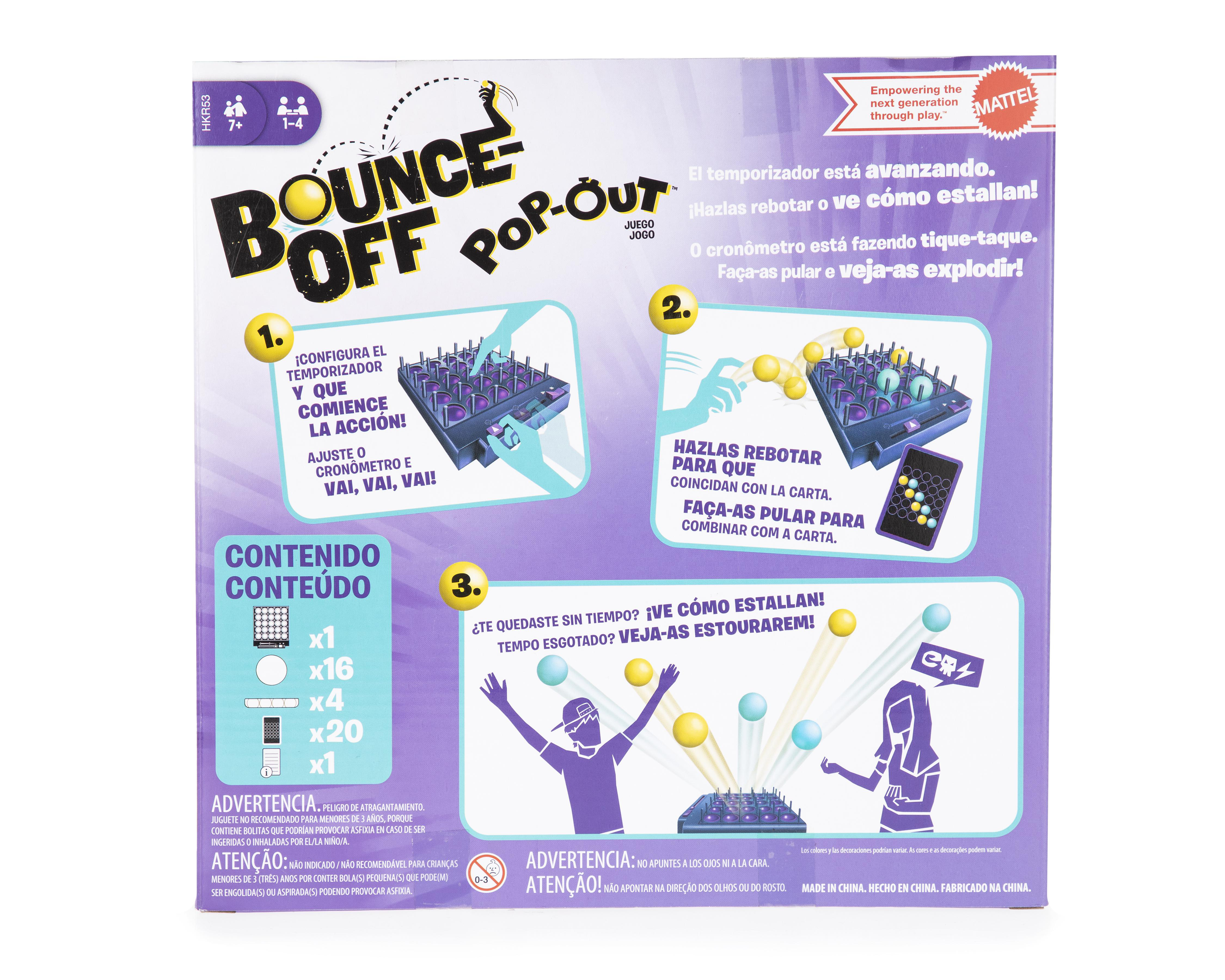 Foto 3 pulgar | Juego de Mesa Bounce-Off Pop Out Mattel
