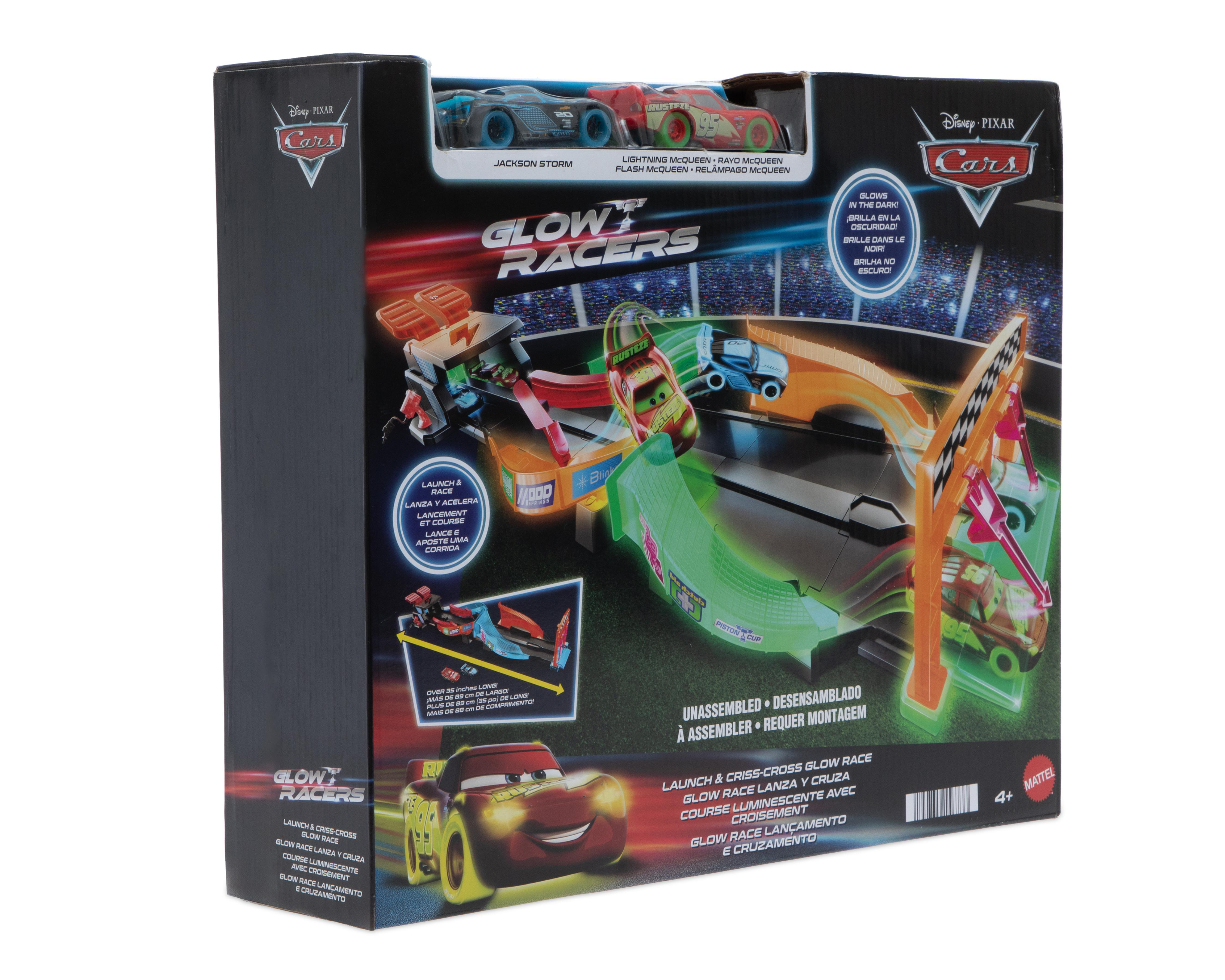 Foto 3 pulgar | Pista de Carreras Mattel Disney Cars Glow Race Lanza y Cruza