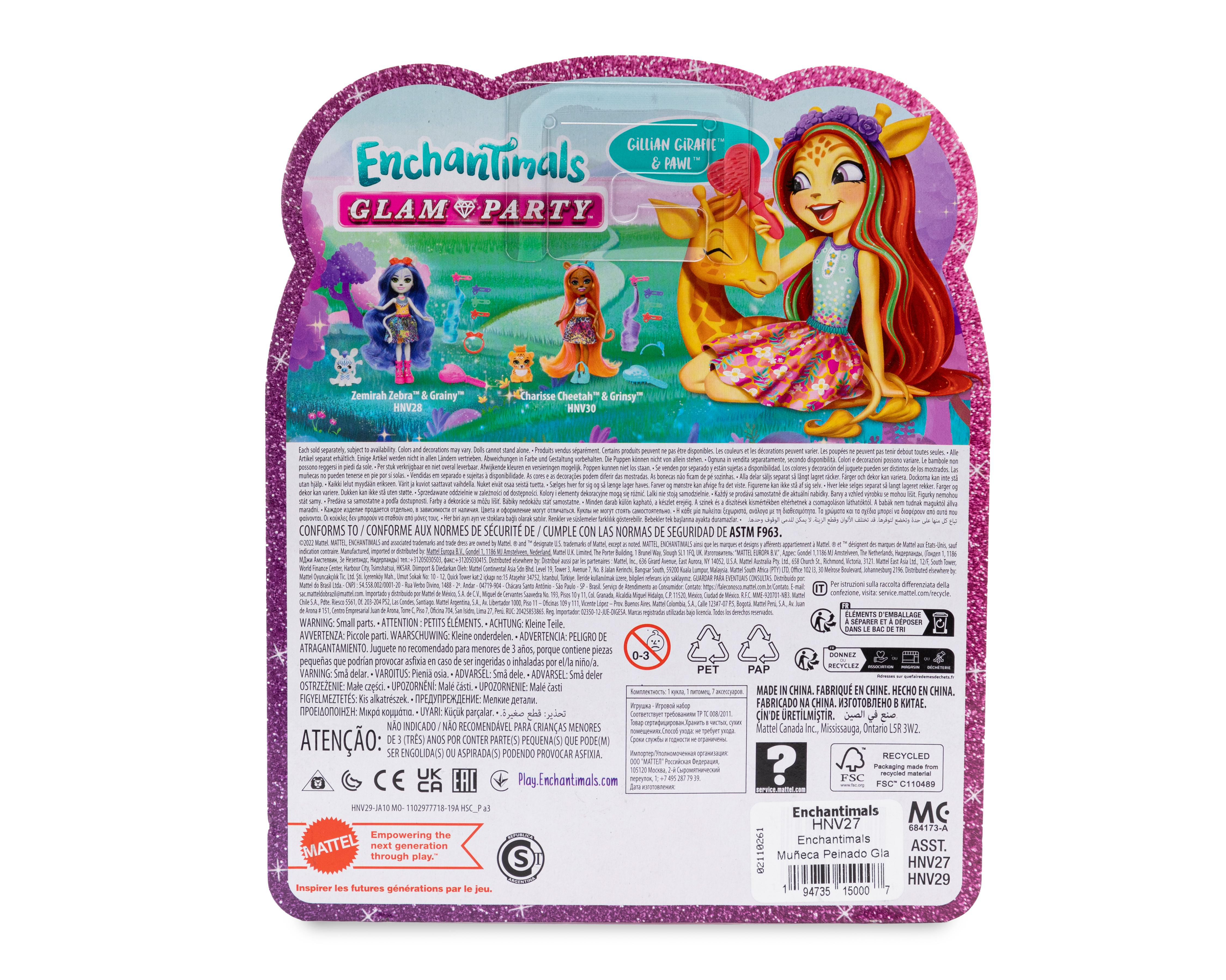 Foto 3 pulgar | Muñeca Mattel Enchantimals Glam Party