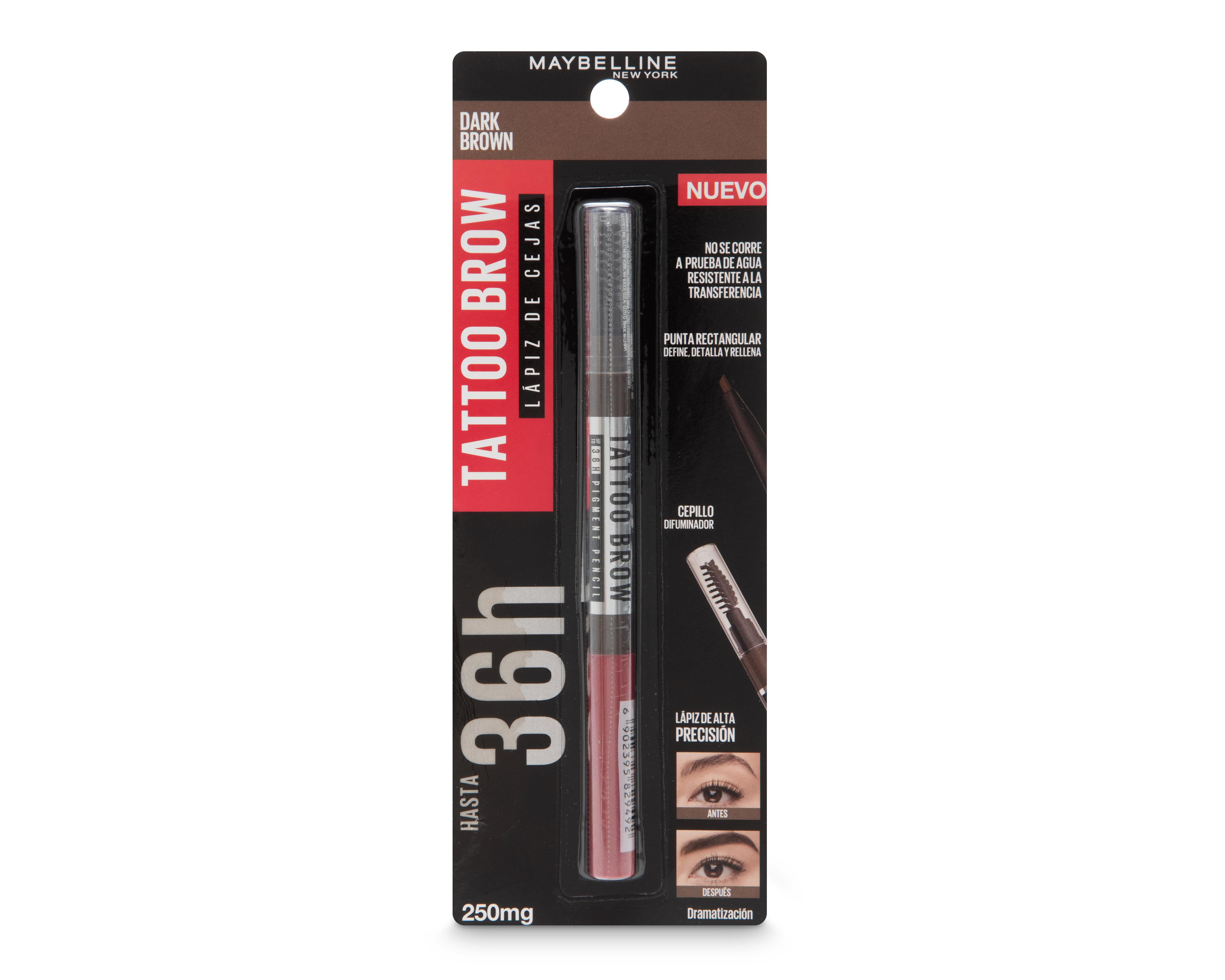 Lápiz para Cejas Maybelline Tattoo Brow Dark Brown