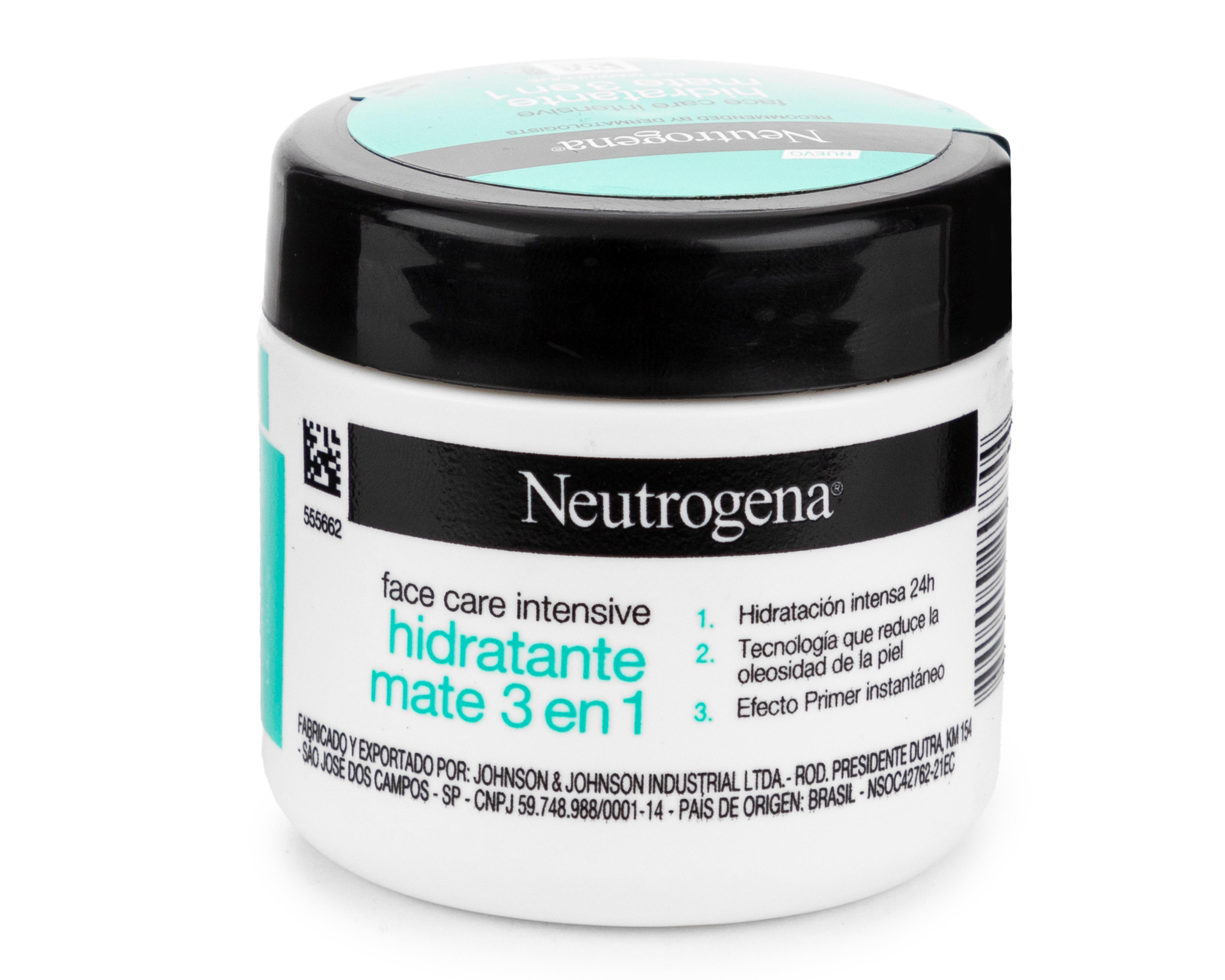 Crema Facial Neutrogena Hidratante Mate 3 en 1 con D-pantenol 100 g