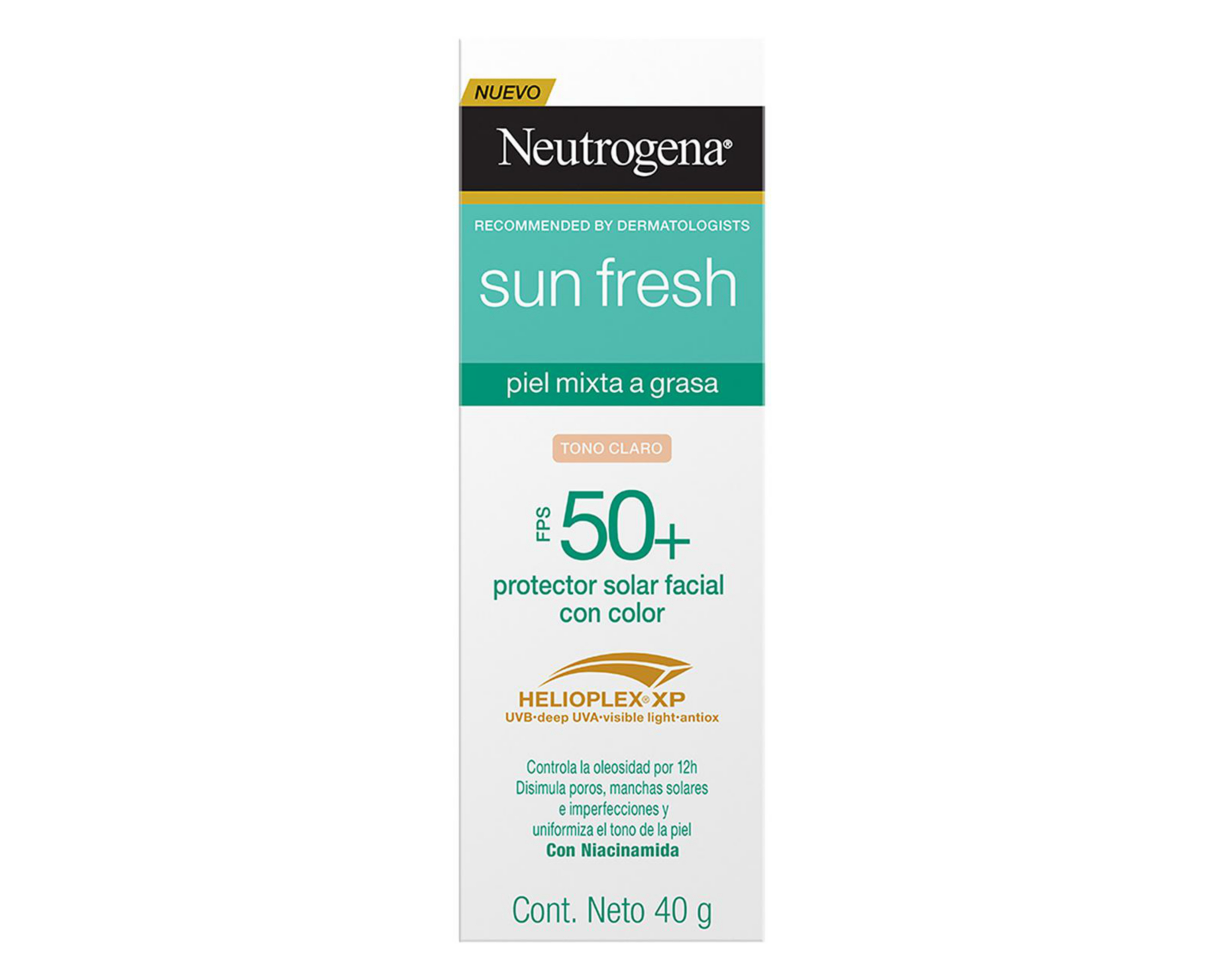 Foto 3 pulgar | Protector Solar Neutrogena Sun Fresh Derm Care Tono Claro FPS 50+ 40 g