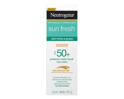 Foto 2 | Protector Solar Neutrogena Sun Fresh Derm Care Tono Claro FPS 50+ 40 g