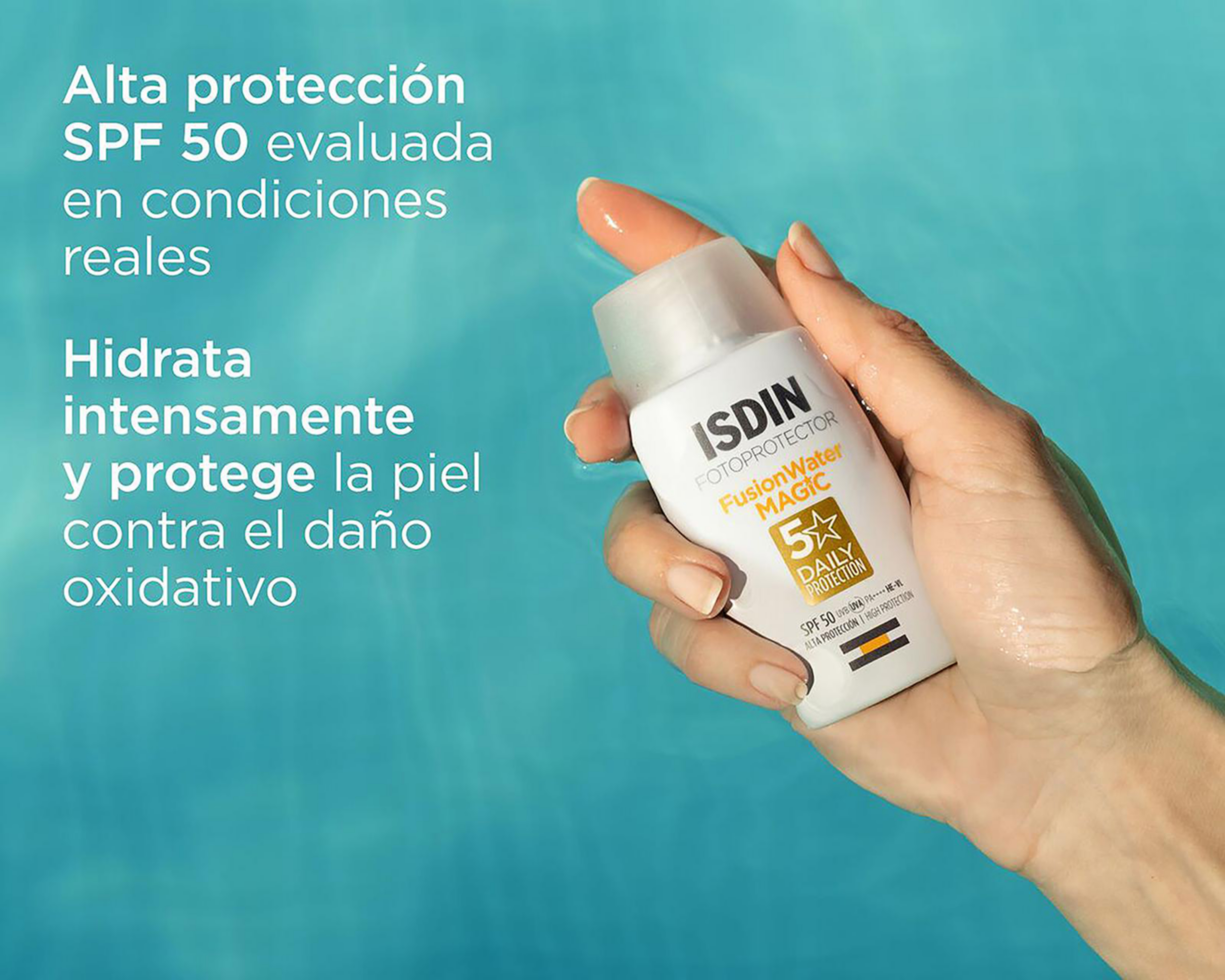 Foto 3 pulgar | Protector Solar ISDIN Fusion Water Magic FPS+ 50 50 ml