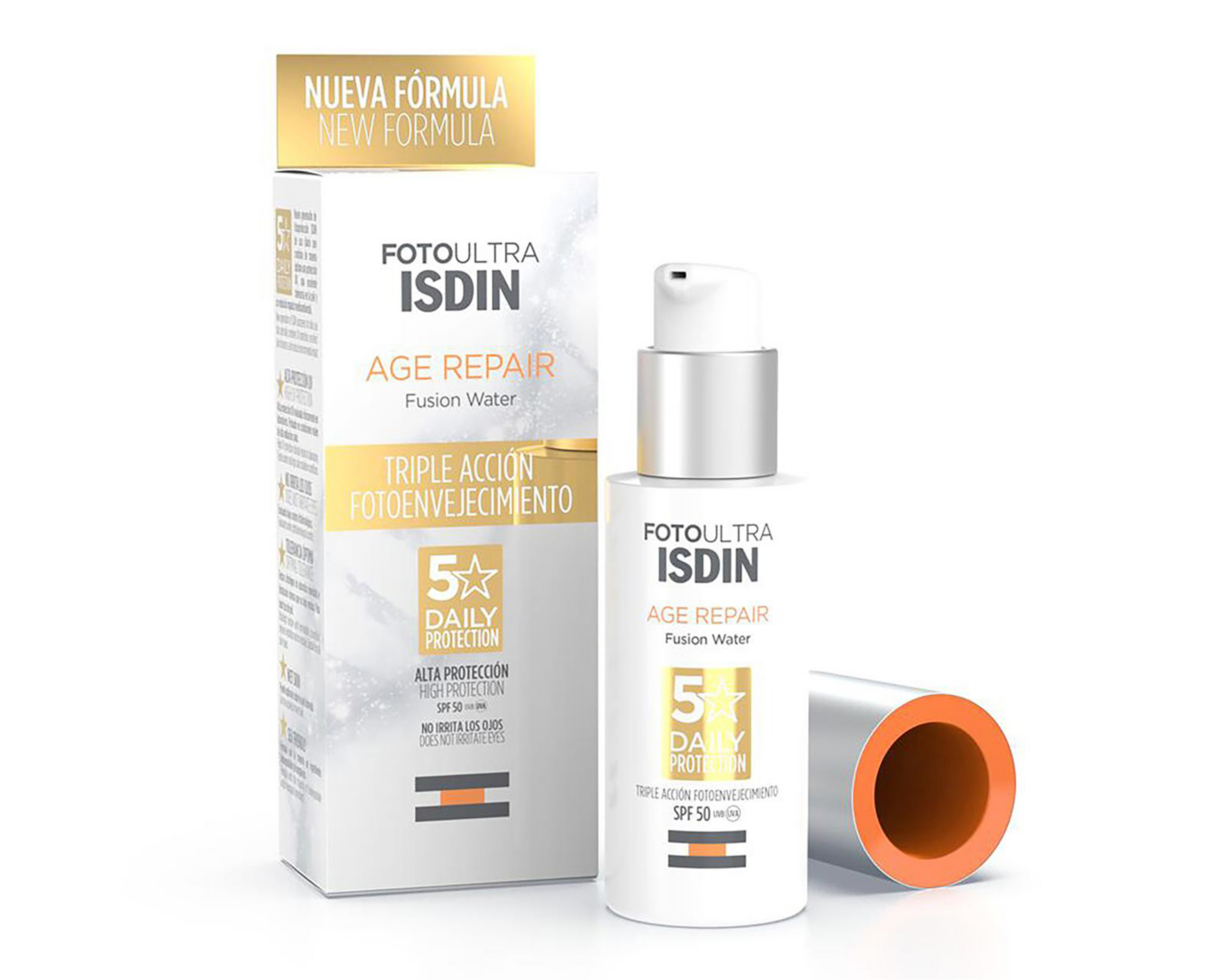 Foto 2 pulgar | Protector Solar ISDIN Age Repair Fusion Water FPS 50+ 50 ml