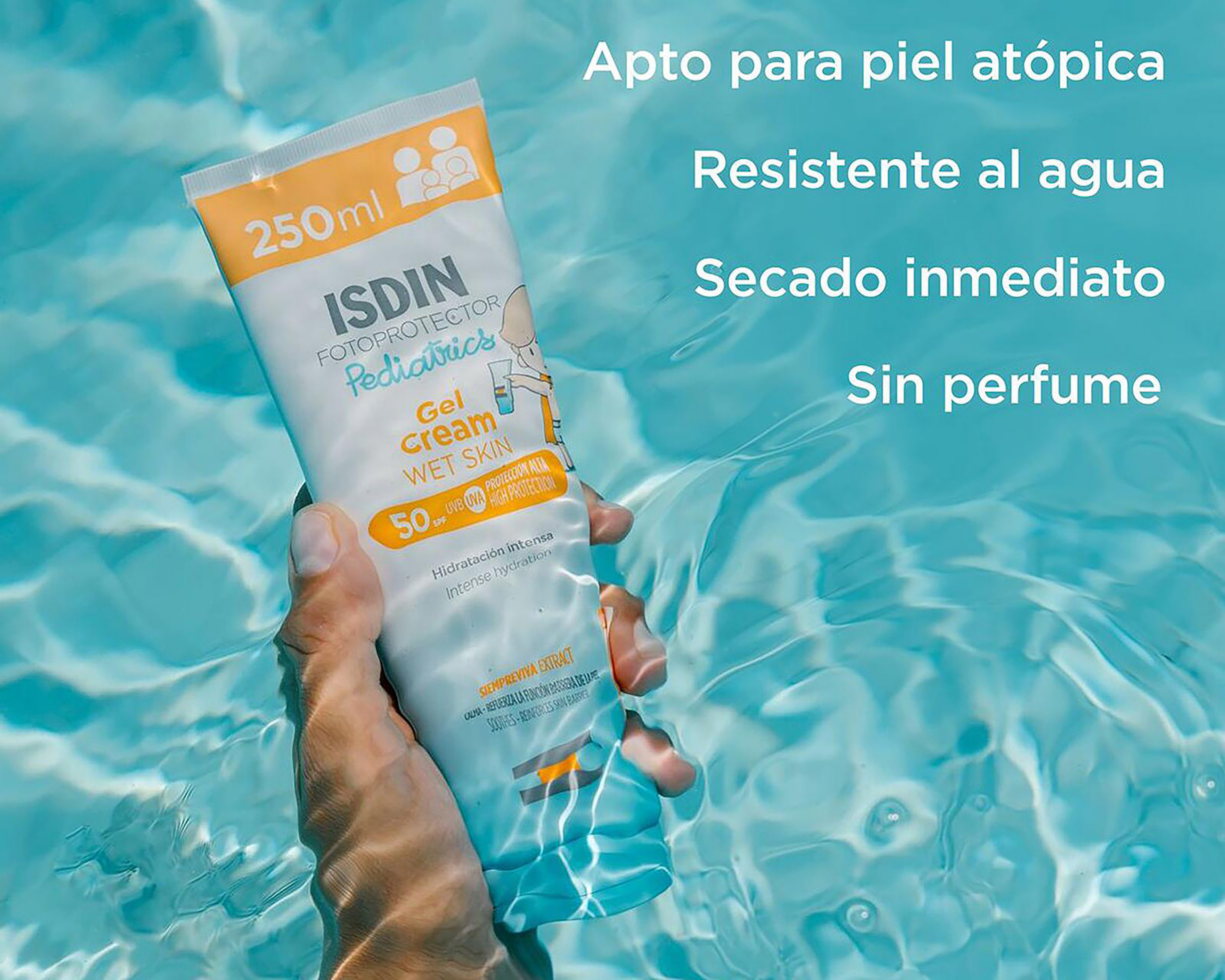 Foto 3 pulgar | Protector Solar ISDIN Gel Crema Pediatrics FPS 50+ 250 ml