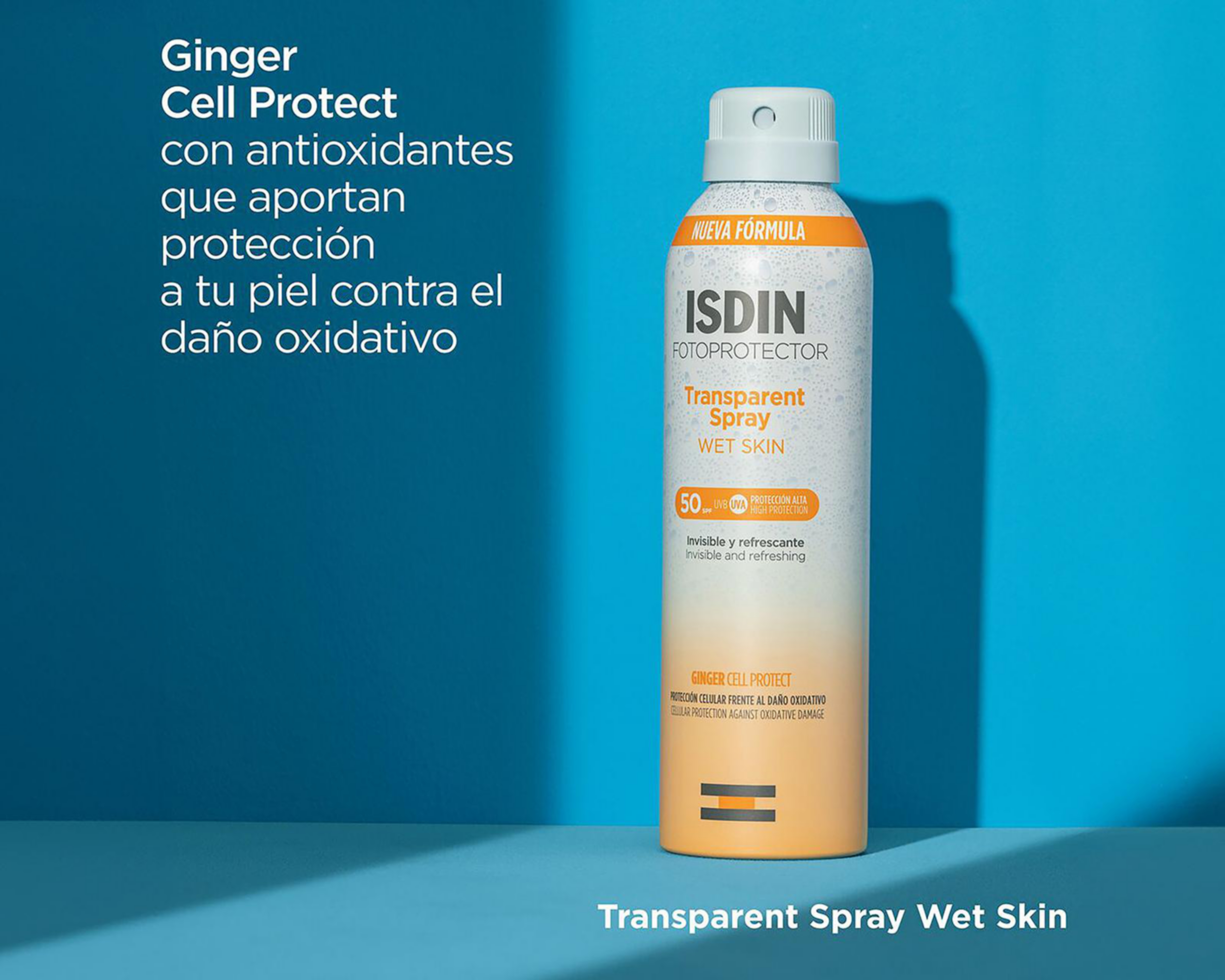 Foto 4 pulgar | Protector Solar ISDIN Transparent Spray Wet Skin FPS 50+ 250 ml