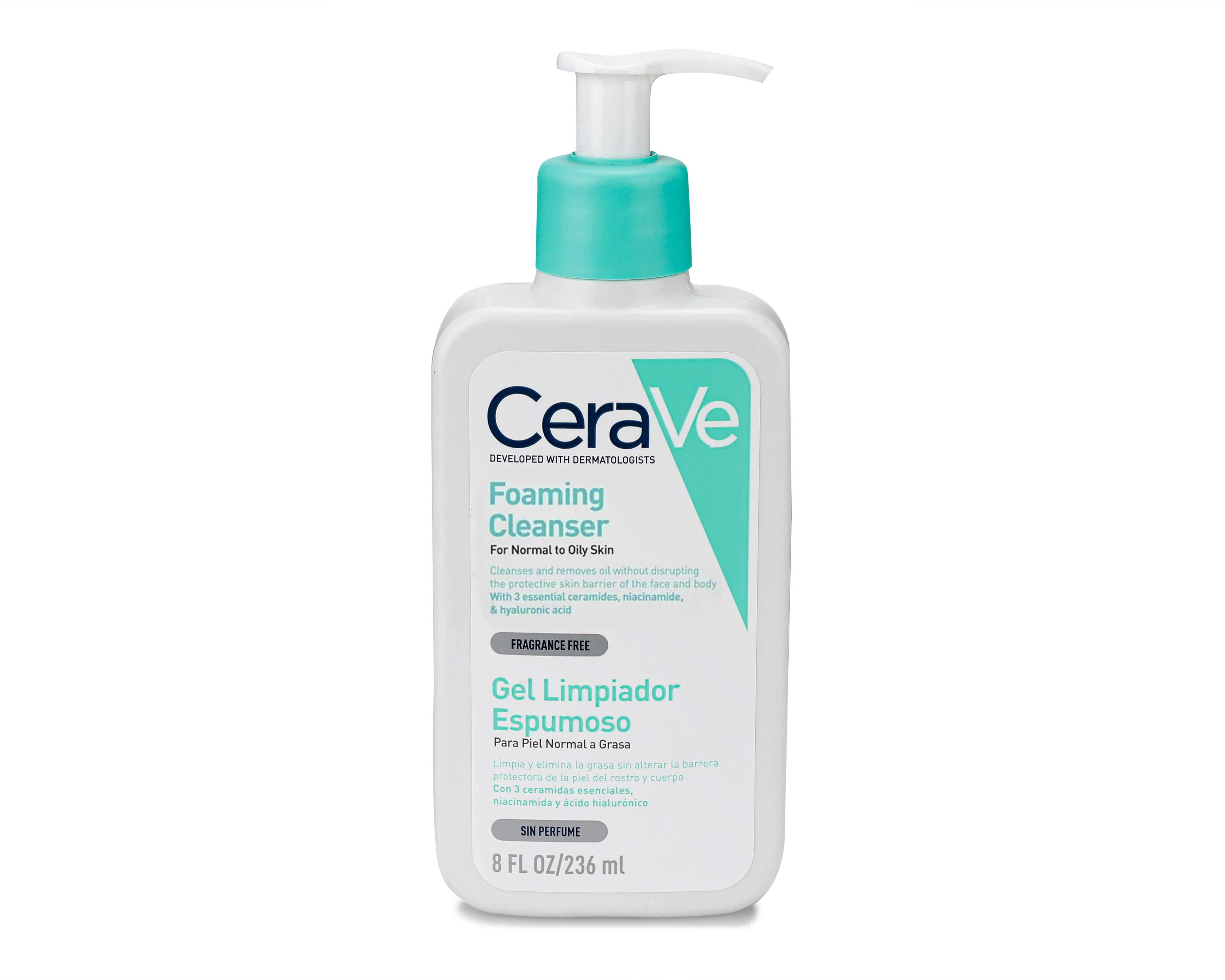 Gel Limpiador Espumoso Cerave para Rostro 236 ml