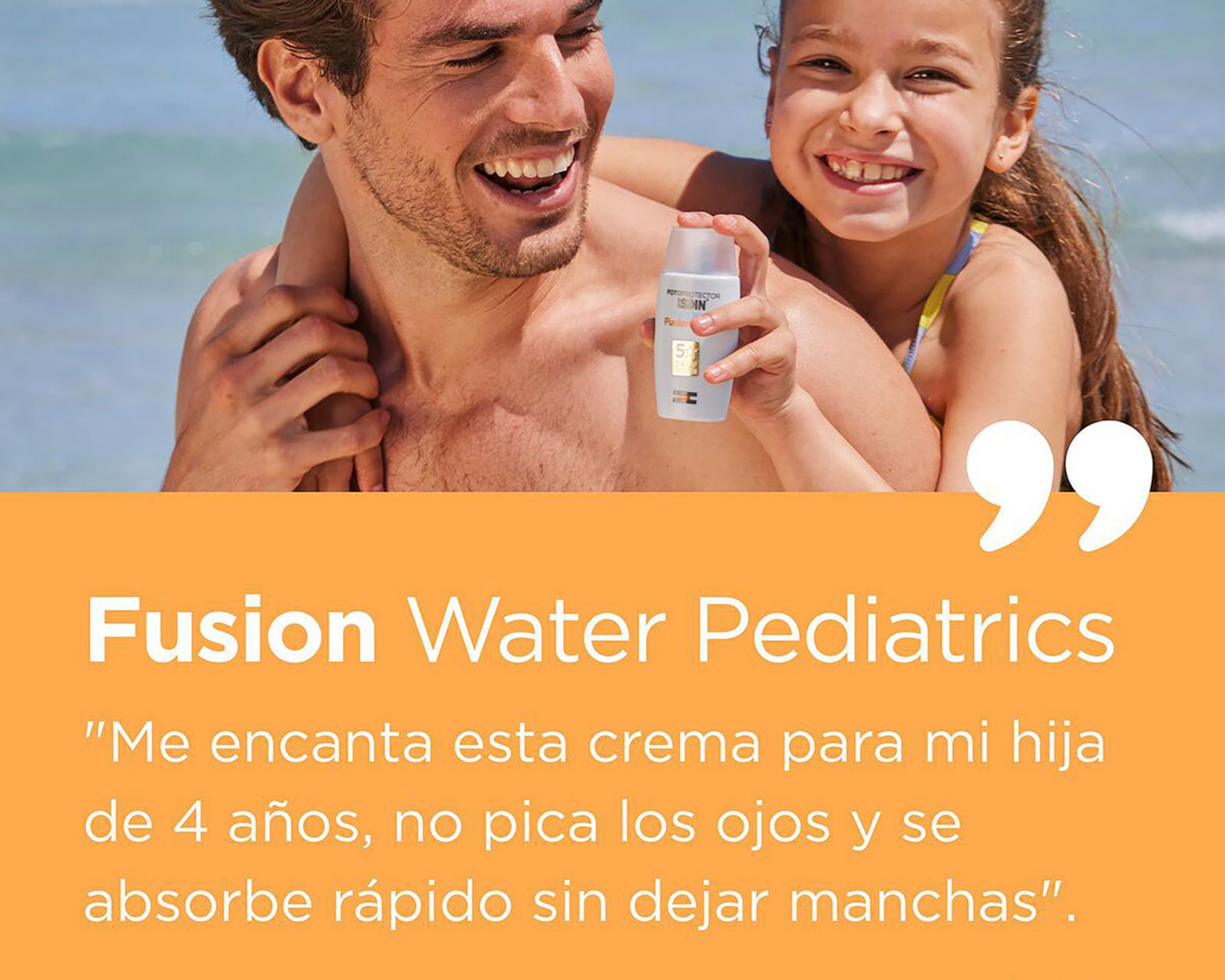 Foto 4 pulgar | Protector Solar ISDIN Fusion Water Pediatrics FPS 50+ 50 ml