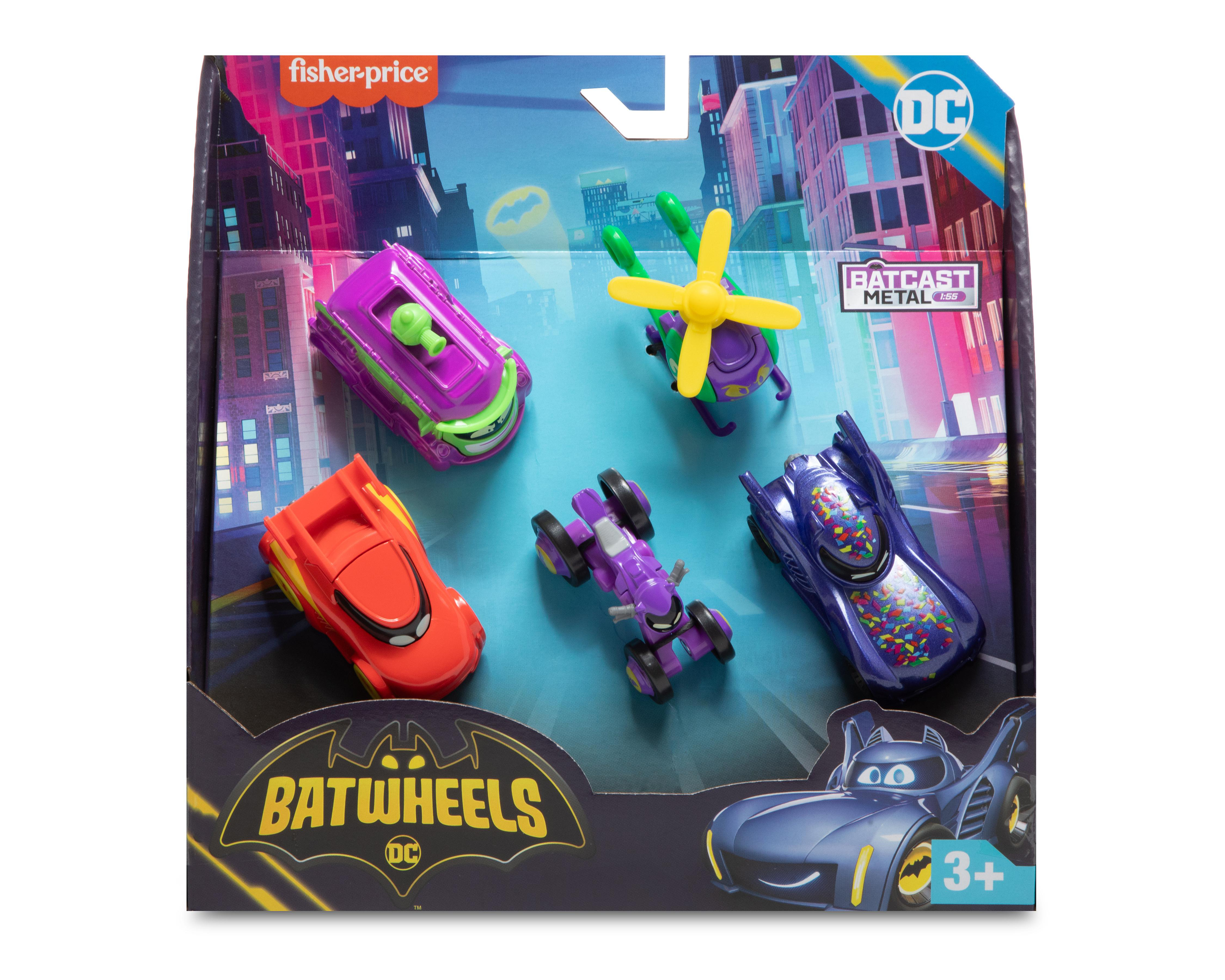 Carro de Juguete Batwheels Fisher Price 5 Piezas