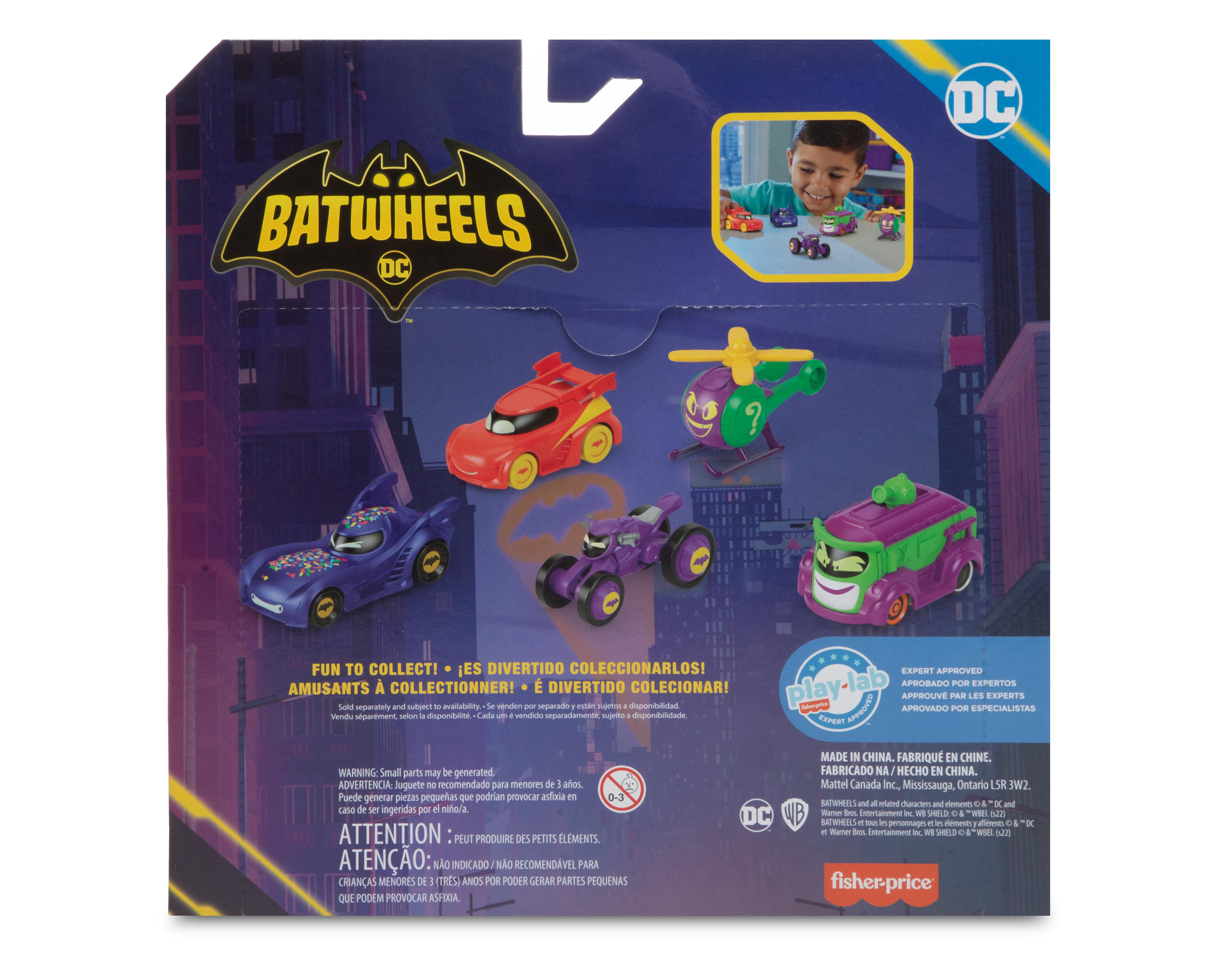 Foto 2 | Carro de Juguete Batwheels Fisher Price 5 Piezas