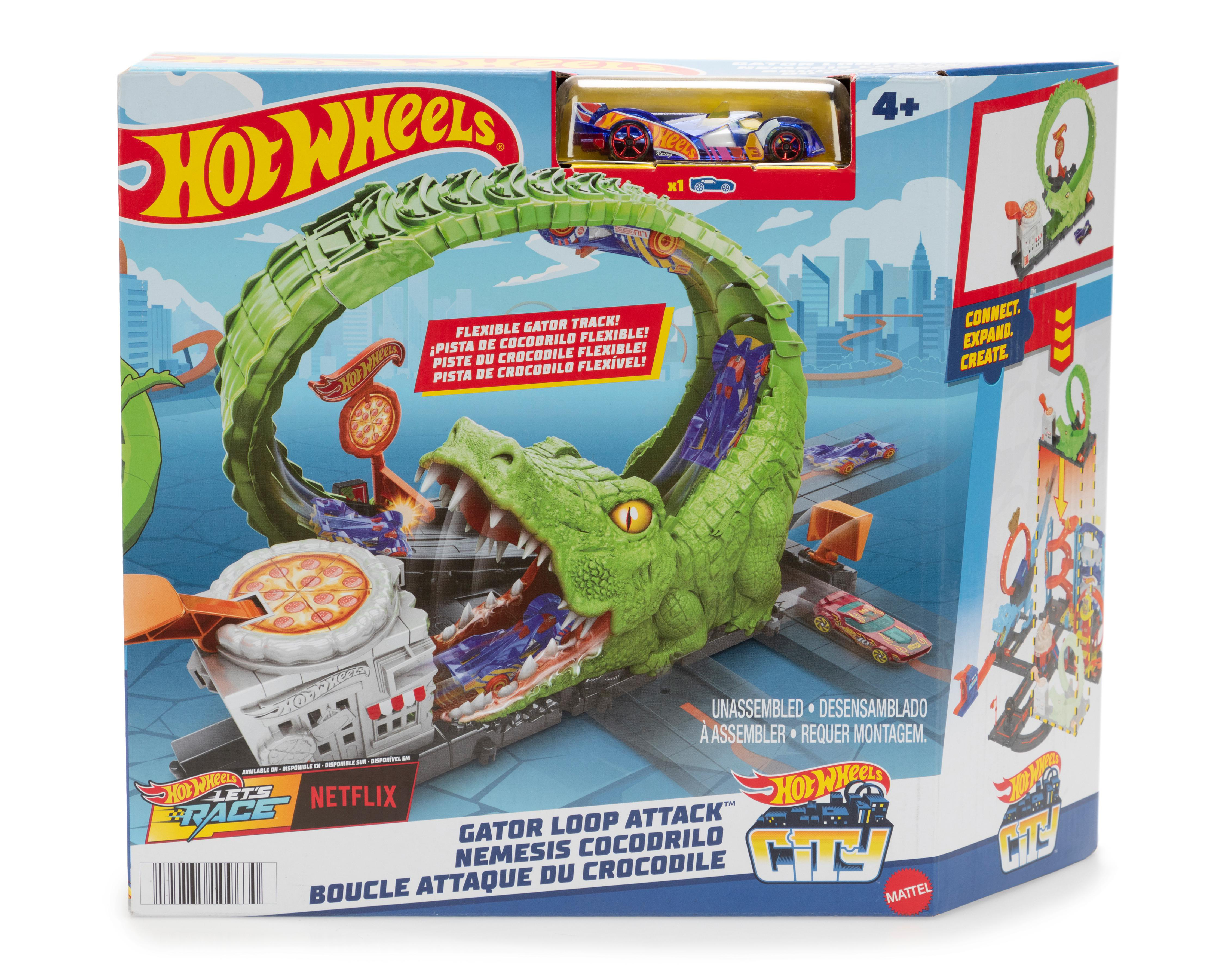 Pista de Carreras Hot Wheels City Némesis Cocodrilo