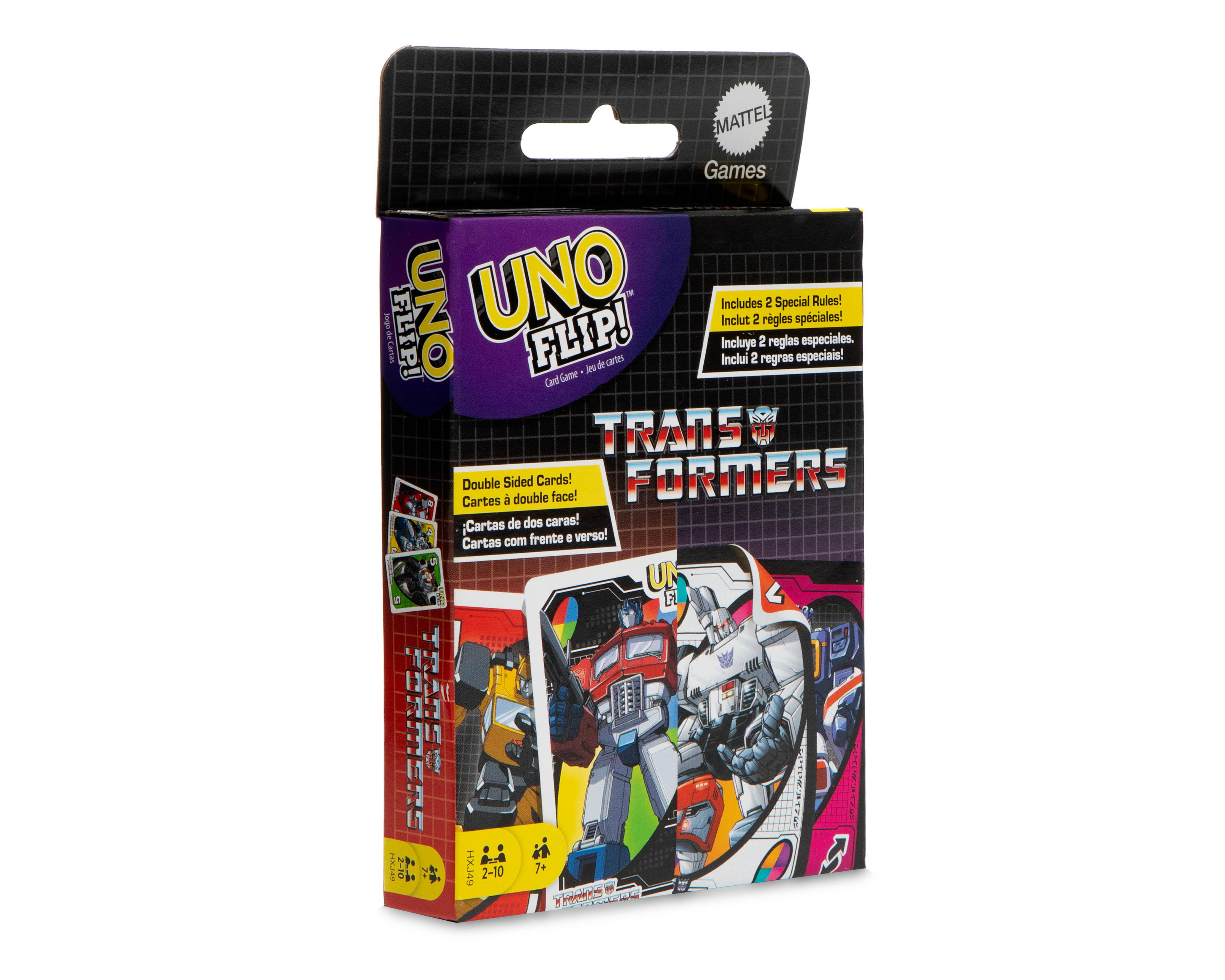 Juego de Mesa UNO Flip Mattel Transformers $159