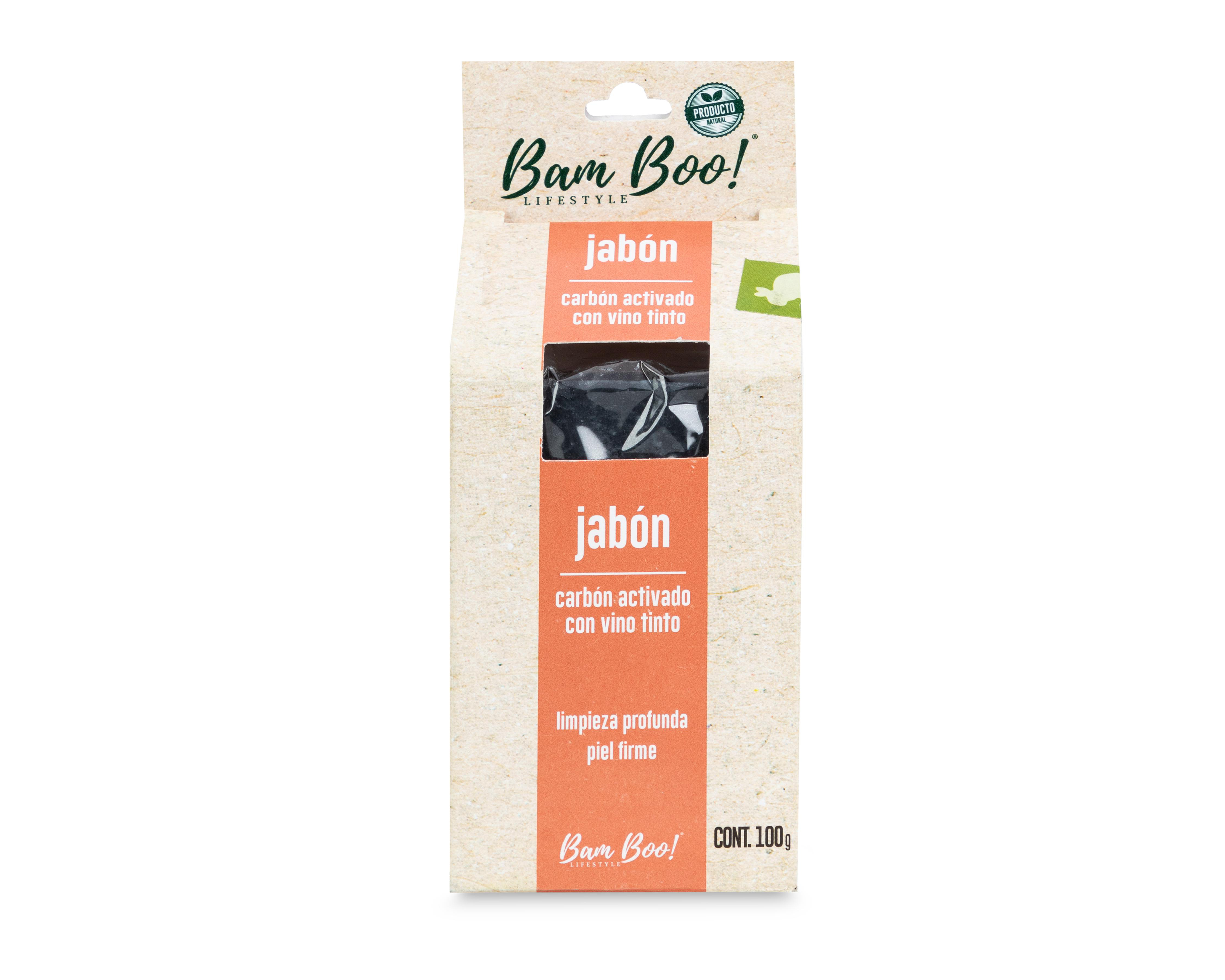 Jabón de Carbón Activado y Vino Tinto Bam Boo! Lifestyle 100 g