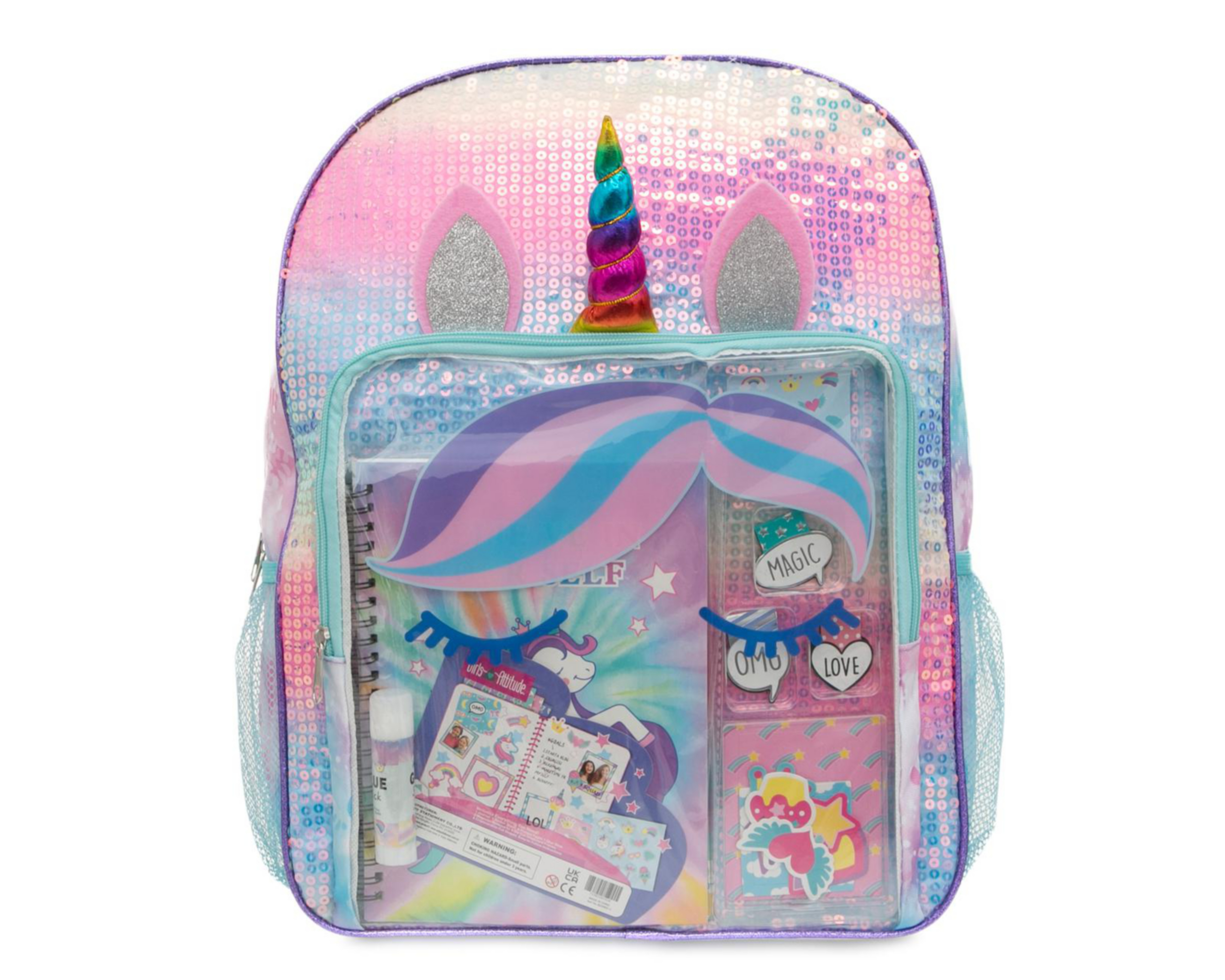 Foto 2 pulgar | Mochila Escolar Girls Attitude con Accesorios