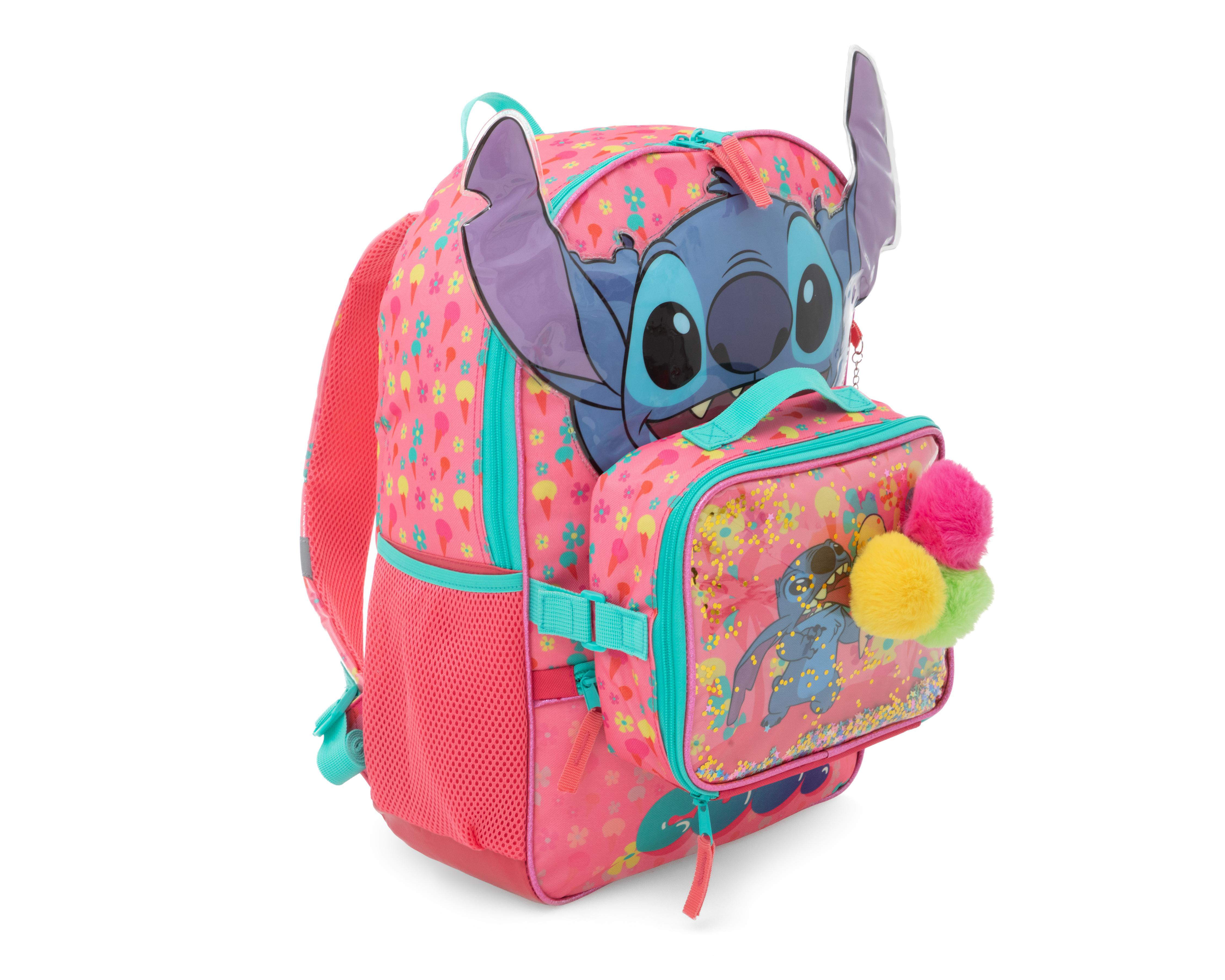 Foto 4 pulgar | Mochila Disney Stitch con Lonchera y Lapicera