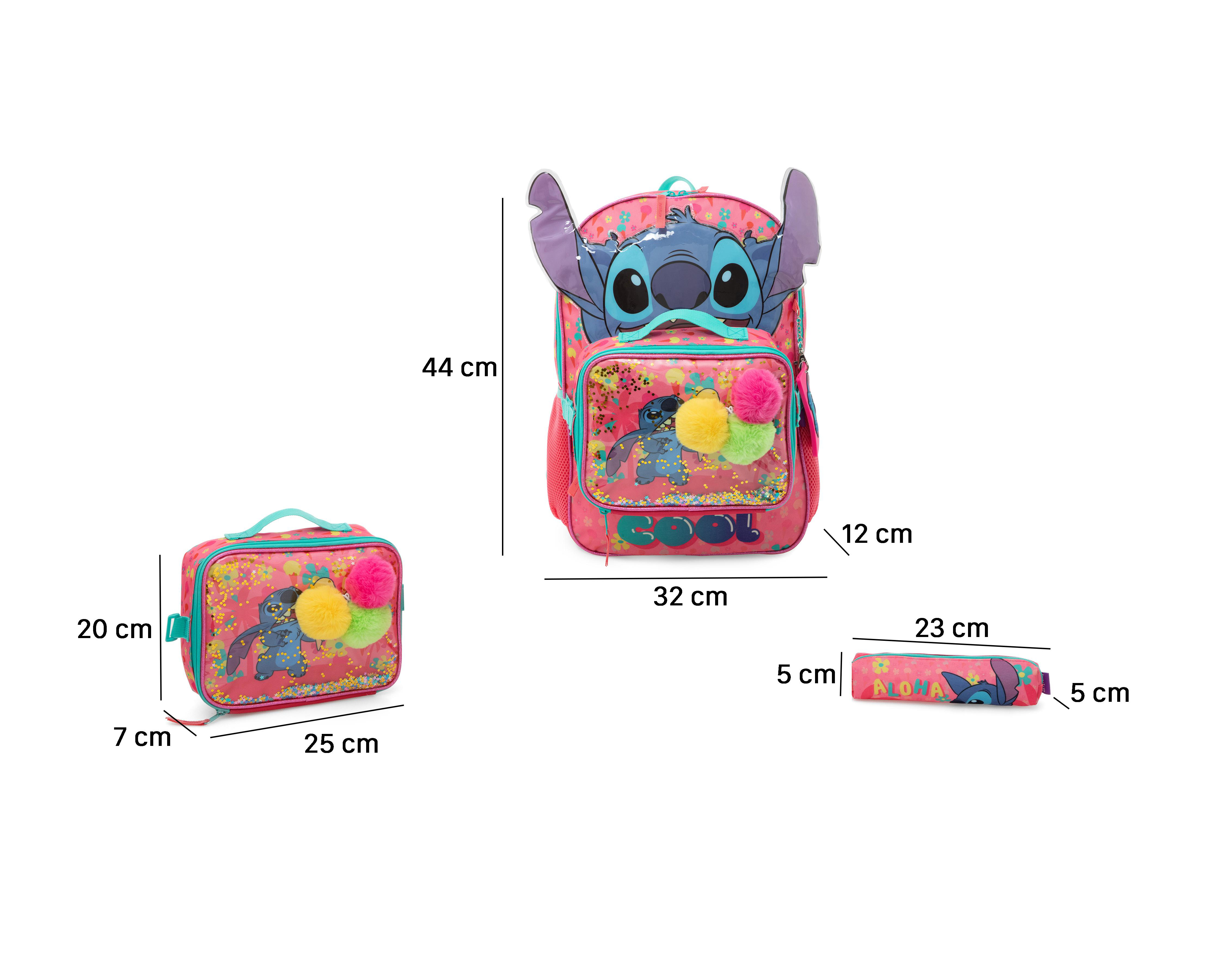 Foto 9 pulgar | Mochila Disney Stitch con Lonchera y Lapicera