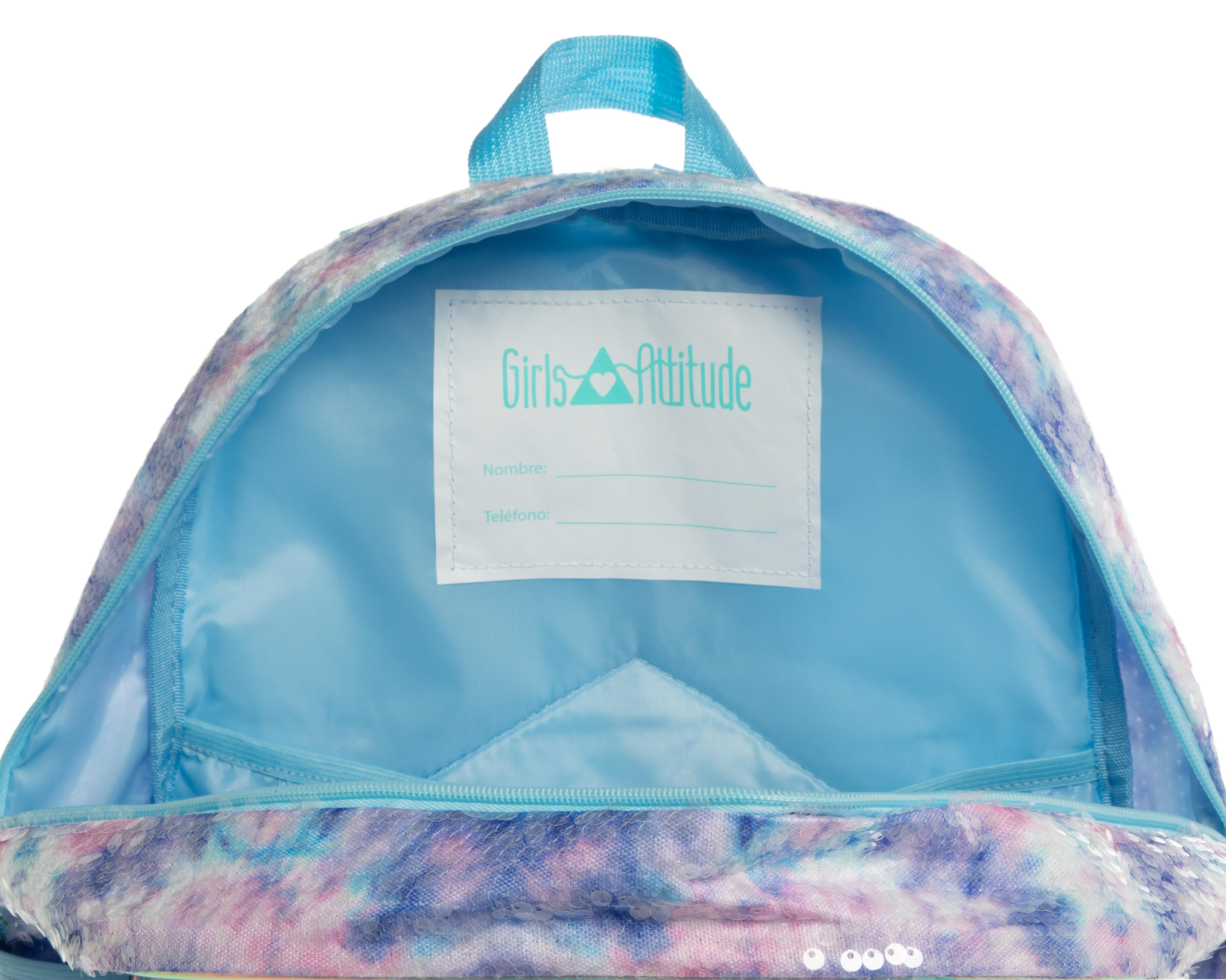 Foto 7 pulgar | Mochila y Lonchera Girls Attitude con Lentejuelas