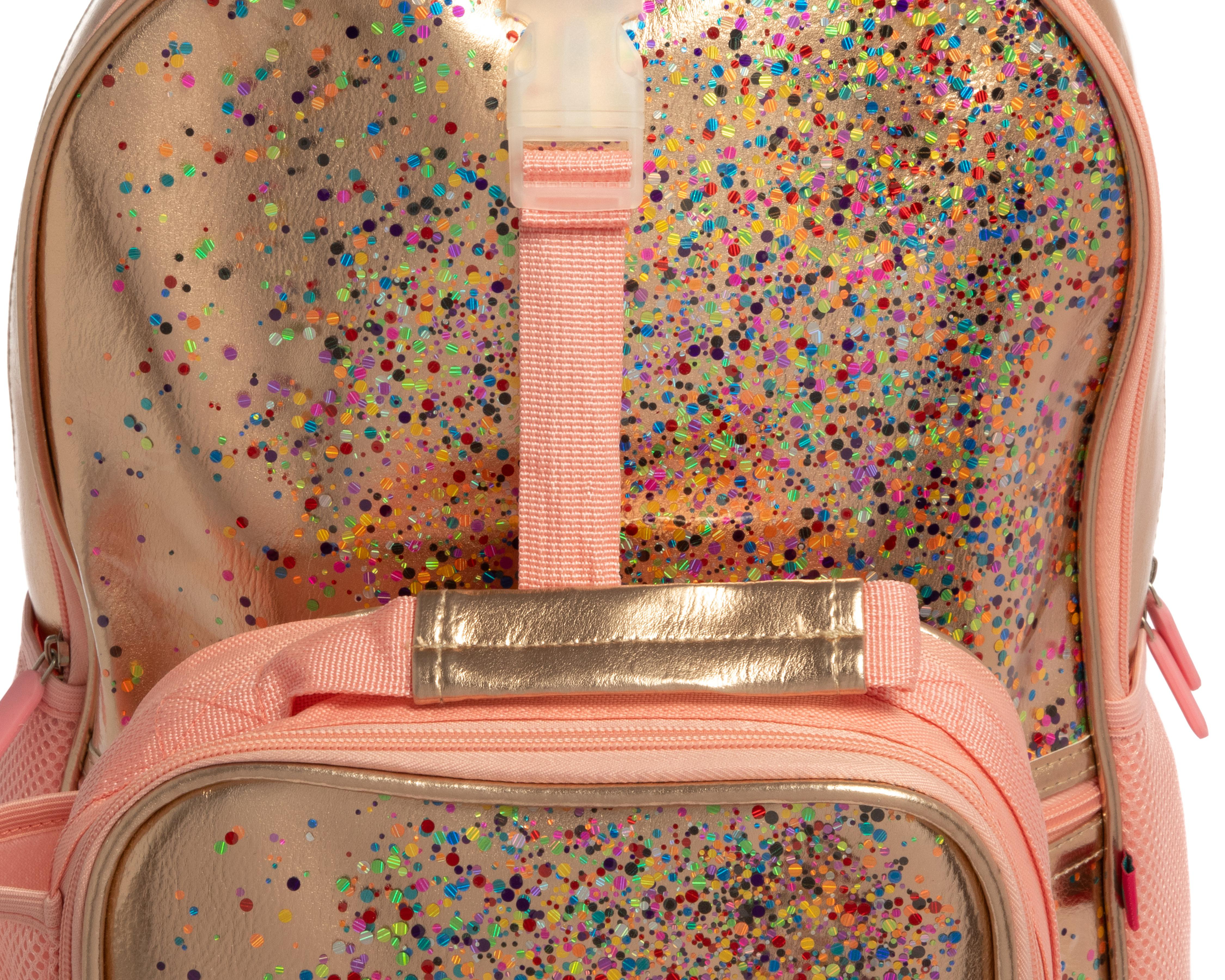 Foto 6 pulgar | Mochila y Lonchera Girls Attitude Oro Rosa