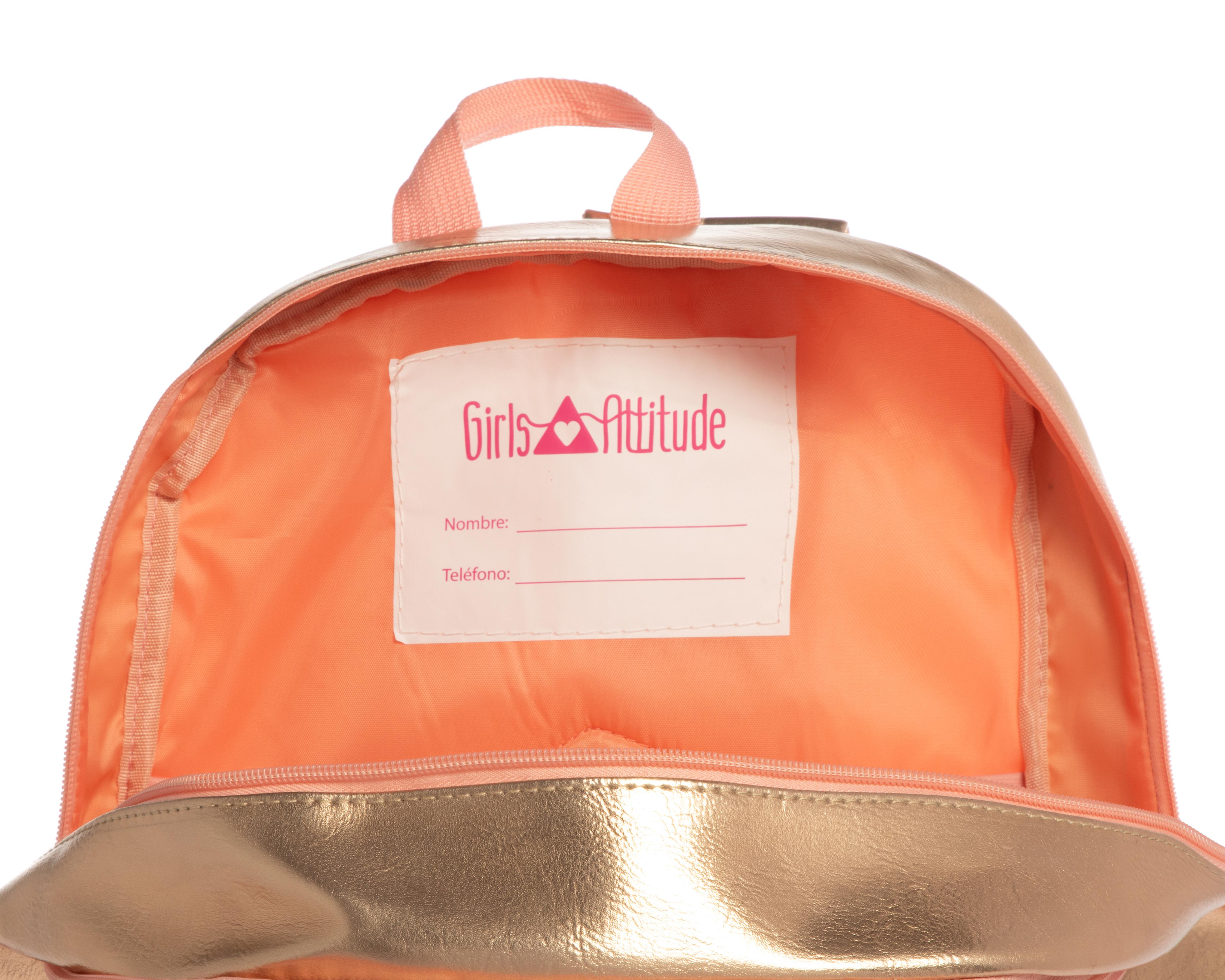 Foto 6 | Mochila y Lonchera Girls Attitude Oro Rosa