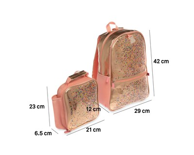 Foto 7 | Mochila y Lonchera Girls Attitude Oro Rosa