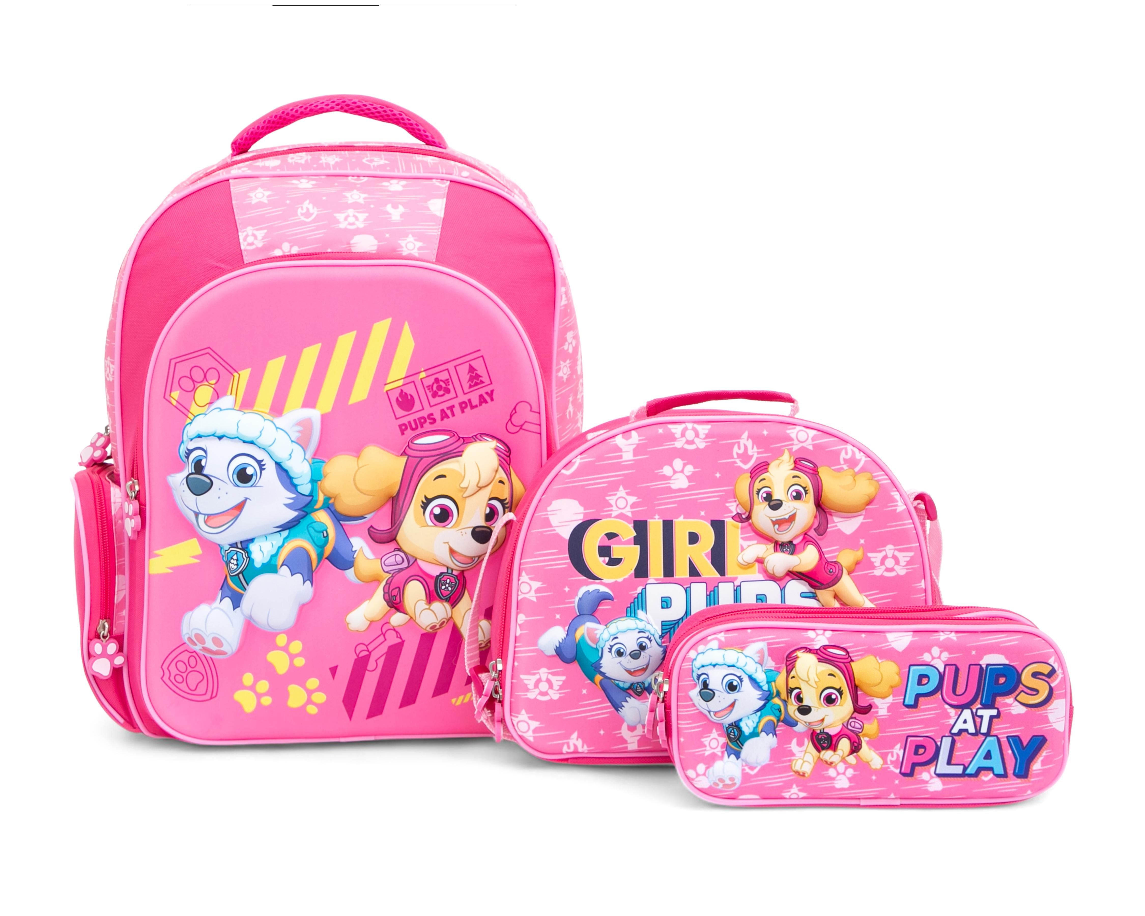 Mochila Escolar Paw Patrol con Lonchera y Lapicera