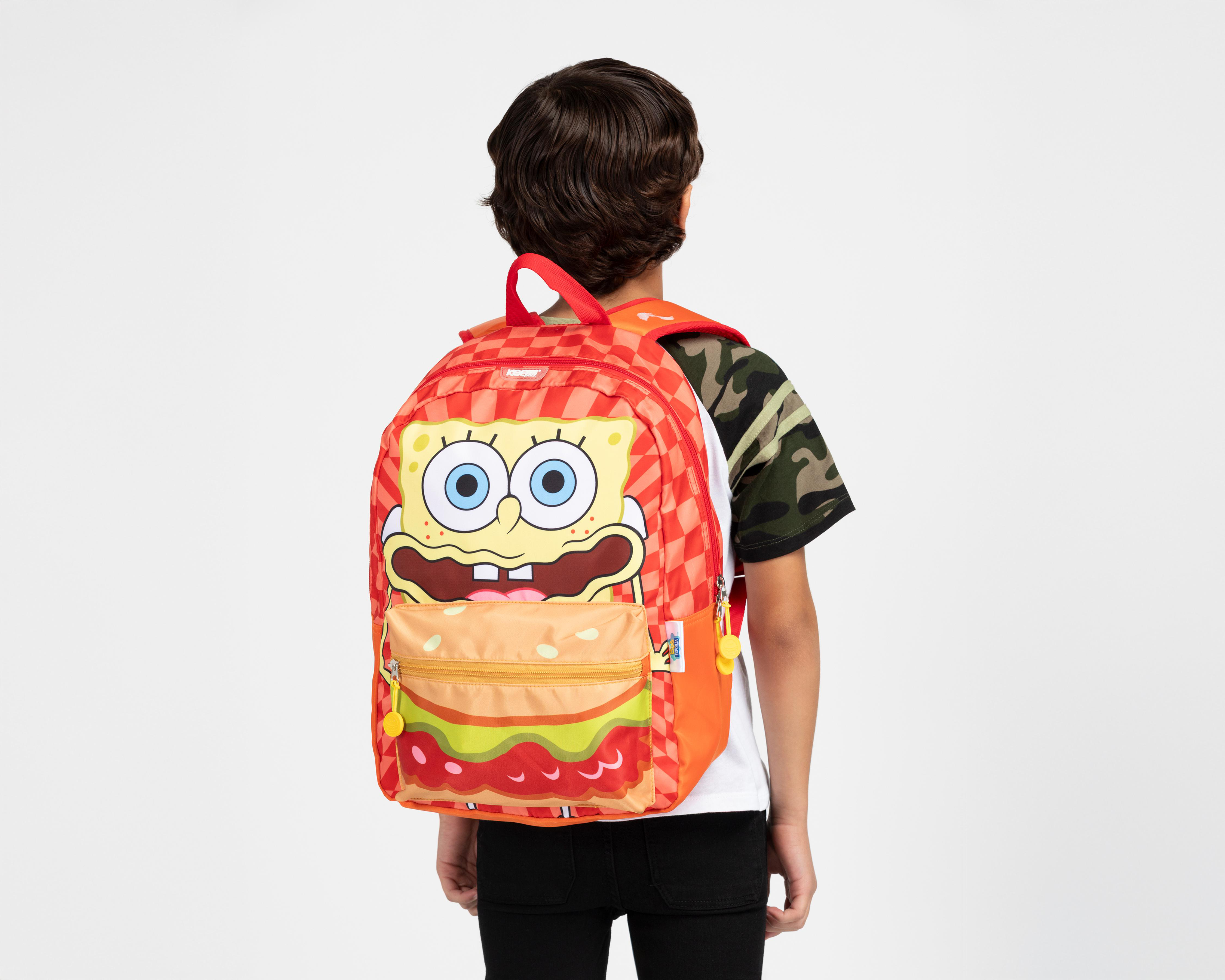 Foto 9 pulgar | Mochila Keepack Bob Esponja Roja