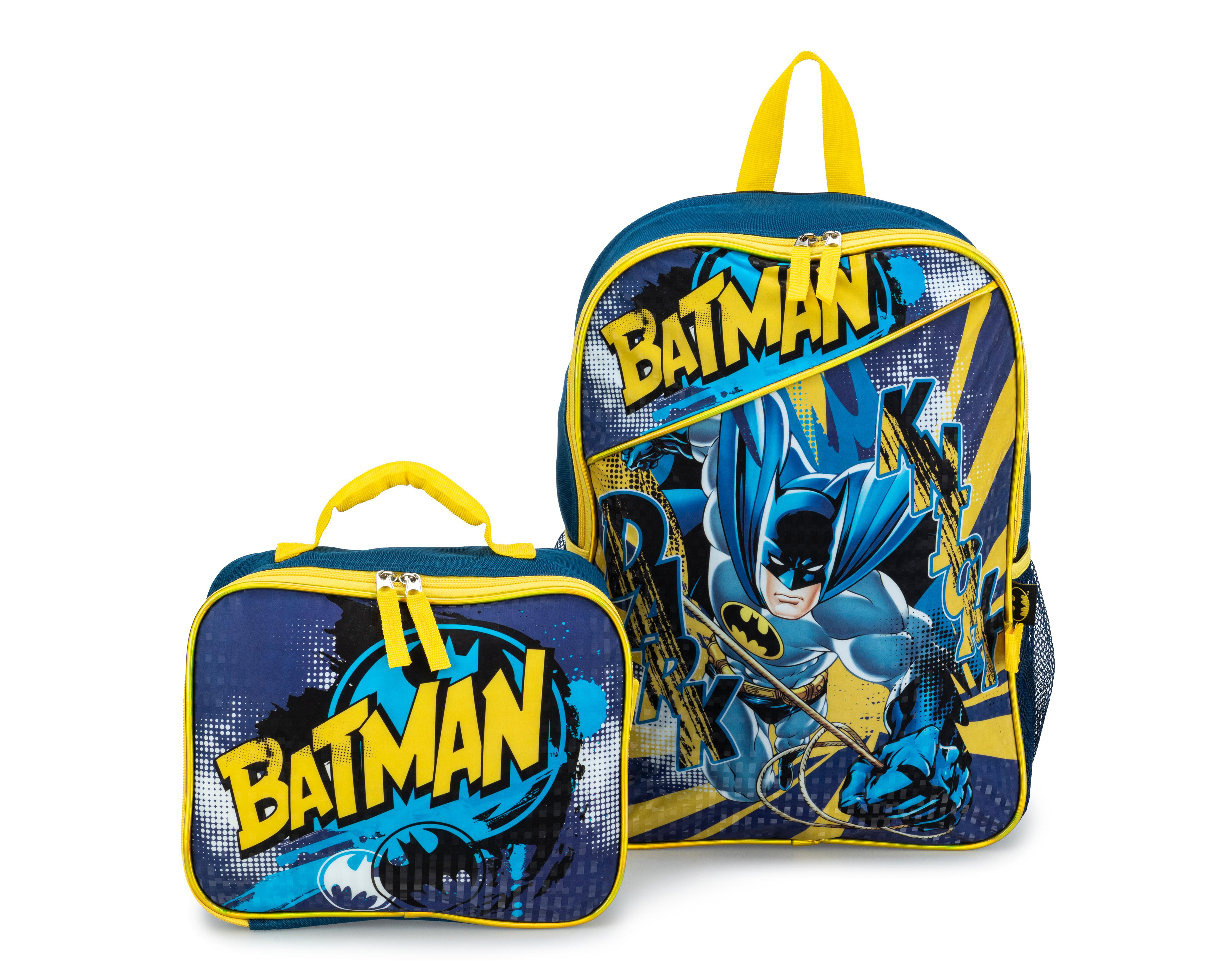 Mochila Escolar Batman con Lonchera