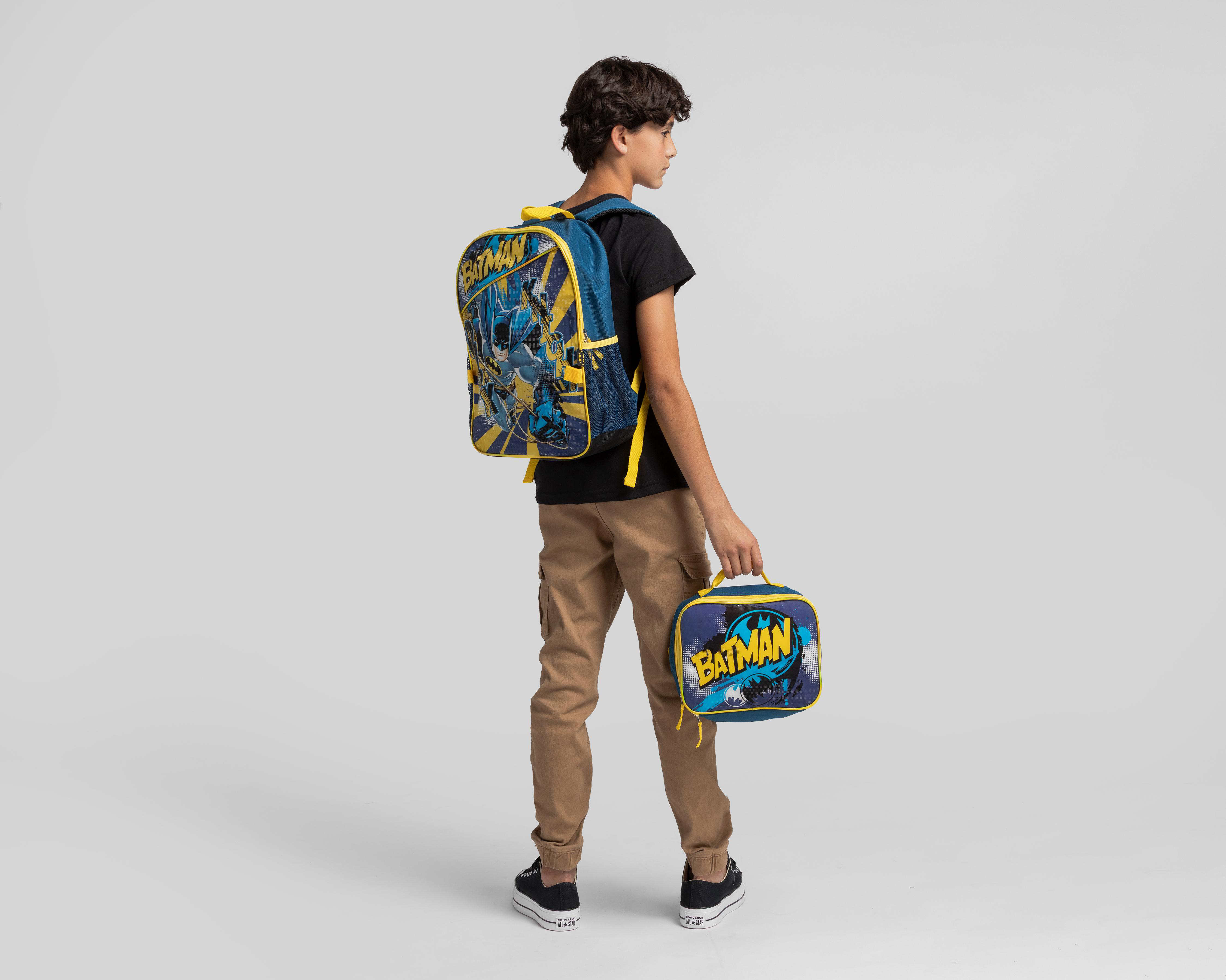 Foto 8 | Mochila Escolar Batman con Lonchera