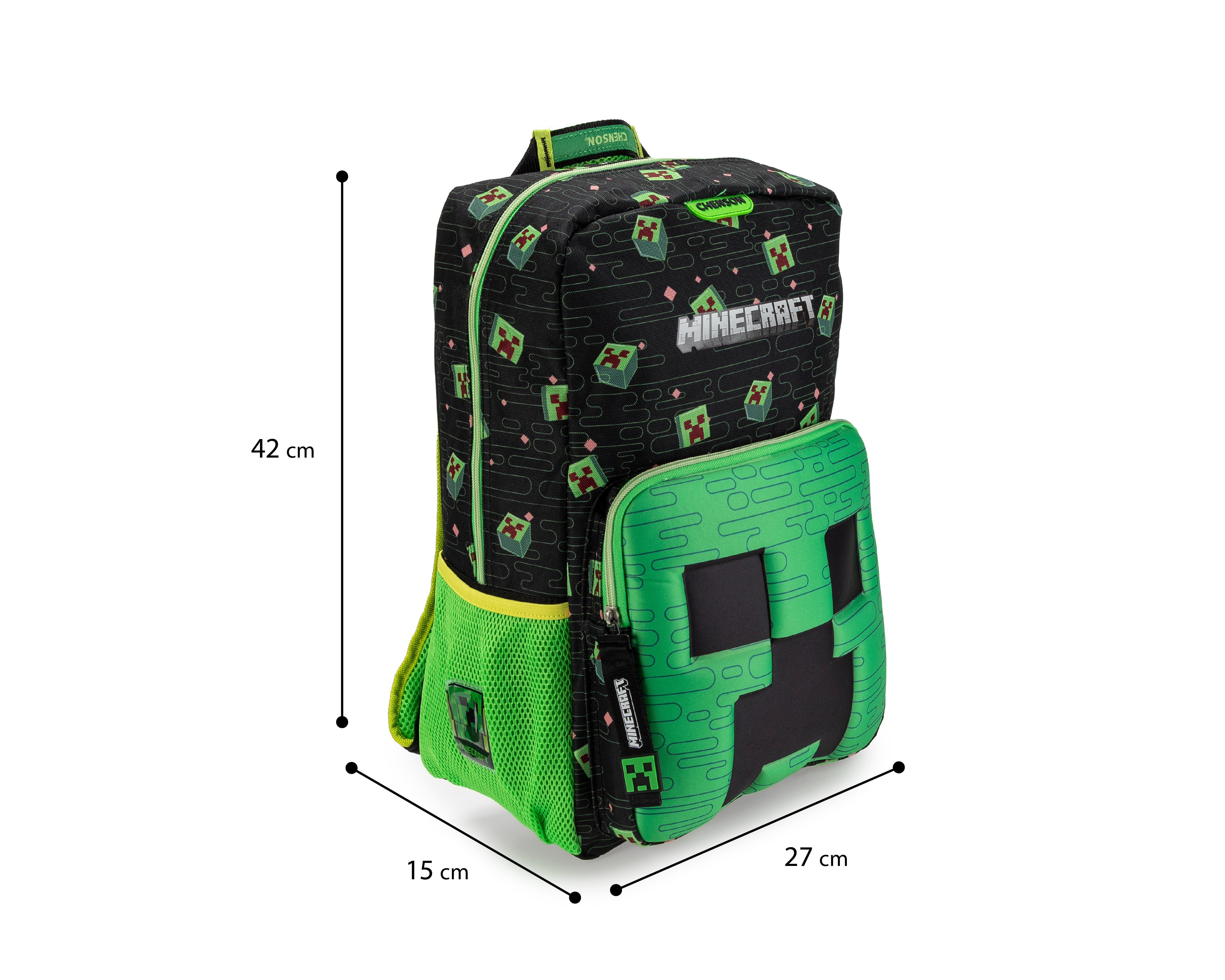 Foto 8 pulgar | Mochila Chenson Minecraft Negra