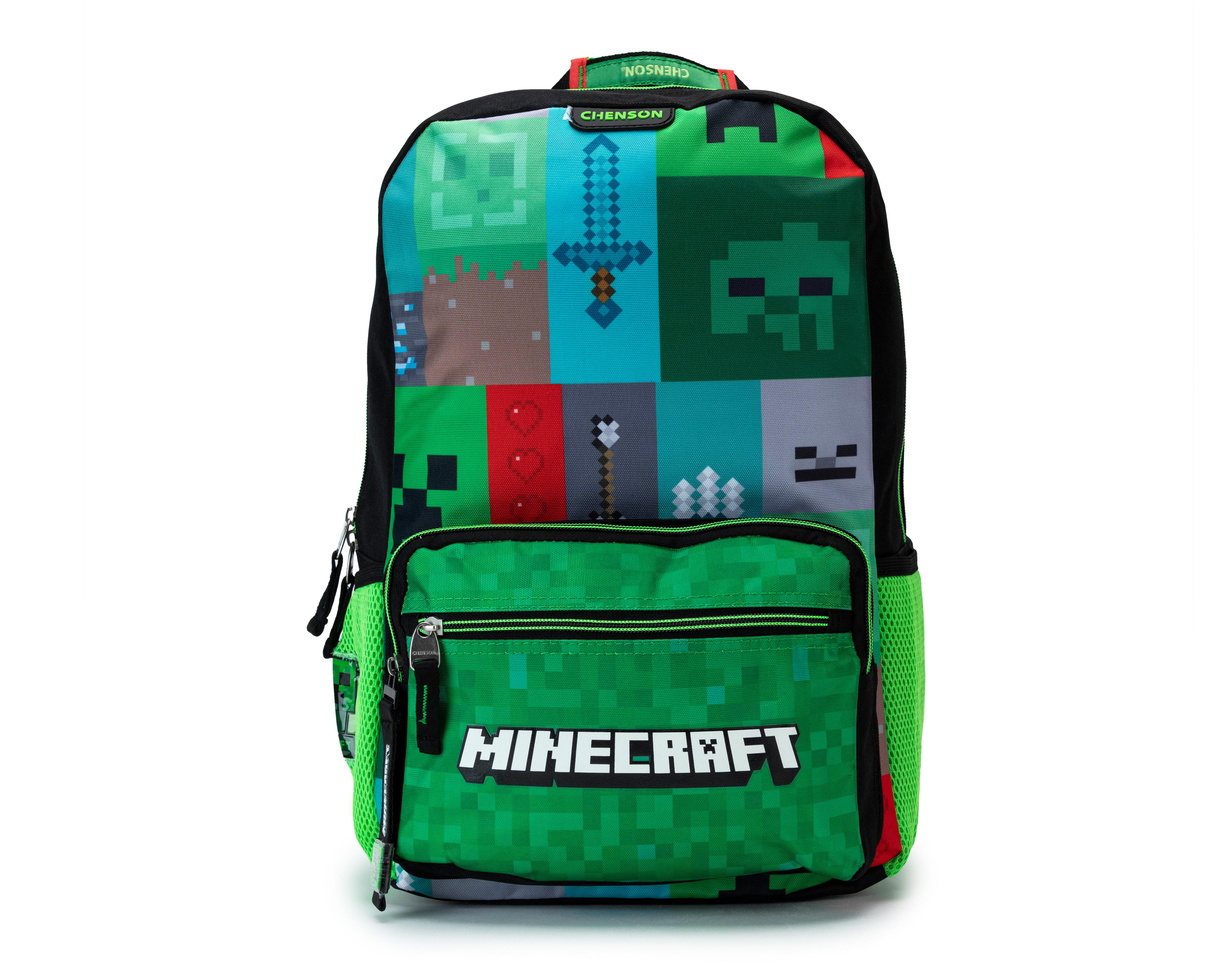 Foto 2 pulgar | Mochila Escolar Chenson Minecraft Verde