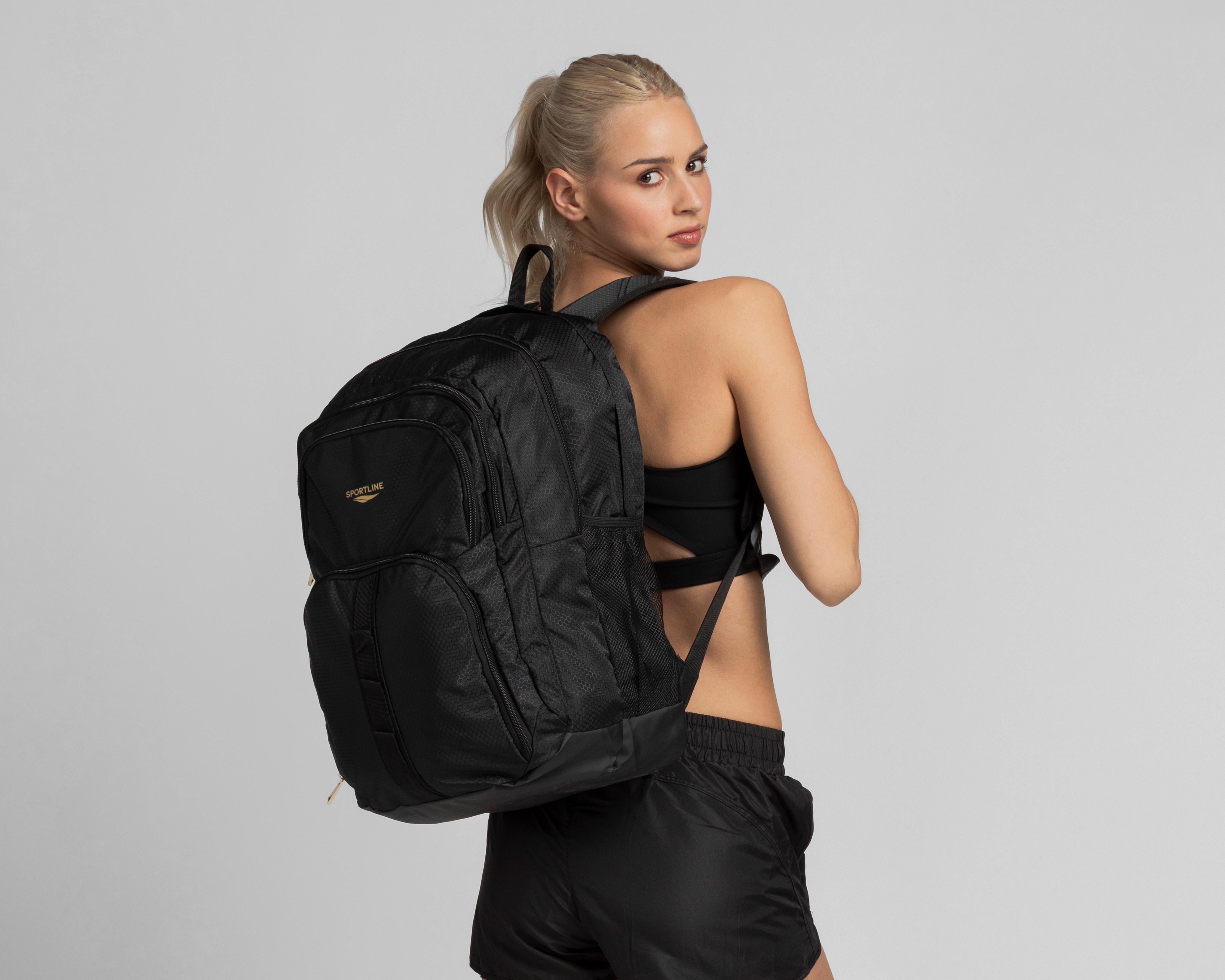 Foto 9 pulgar | Mochila Sportline Negra
