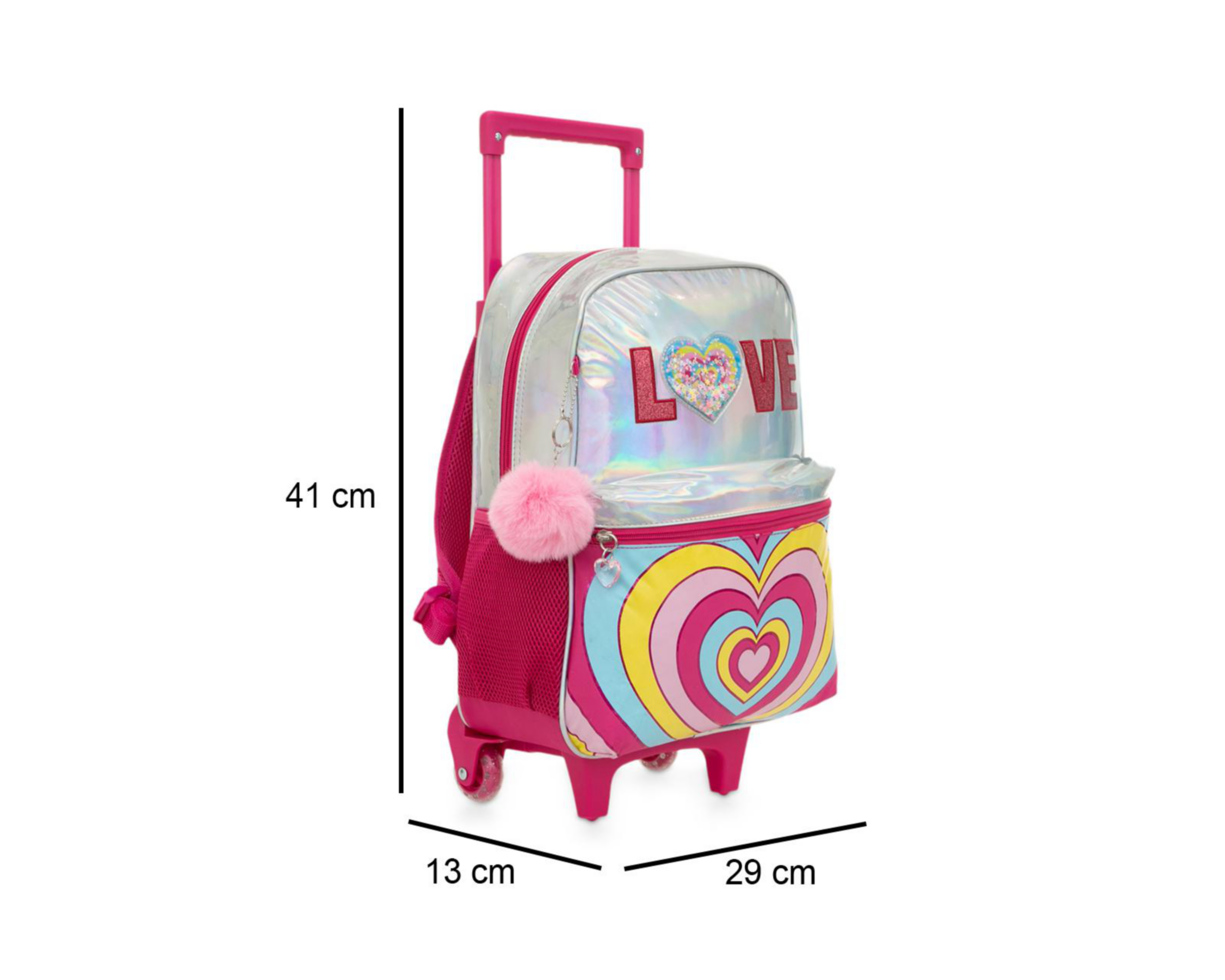 Foto 9 pulgar | Mochila con Ruedas Girls Attitude Rosa