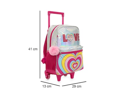 Foto 8 | Mochila con Ruedas Girls Attitude Rosa