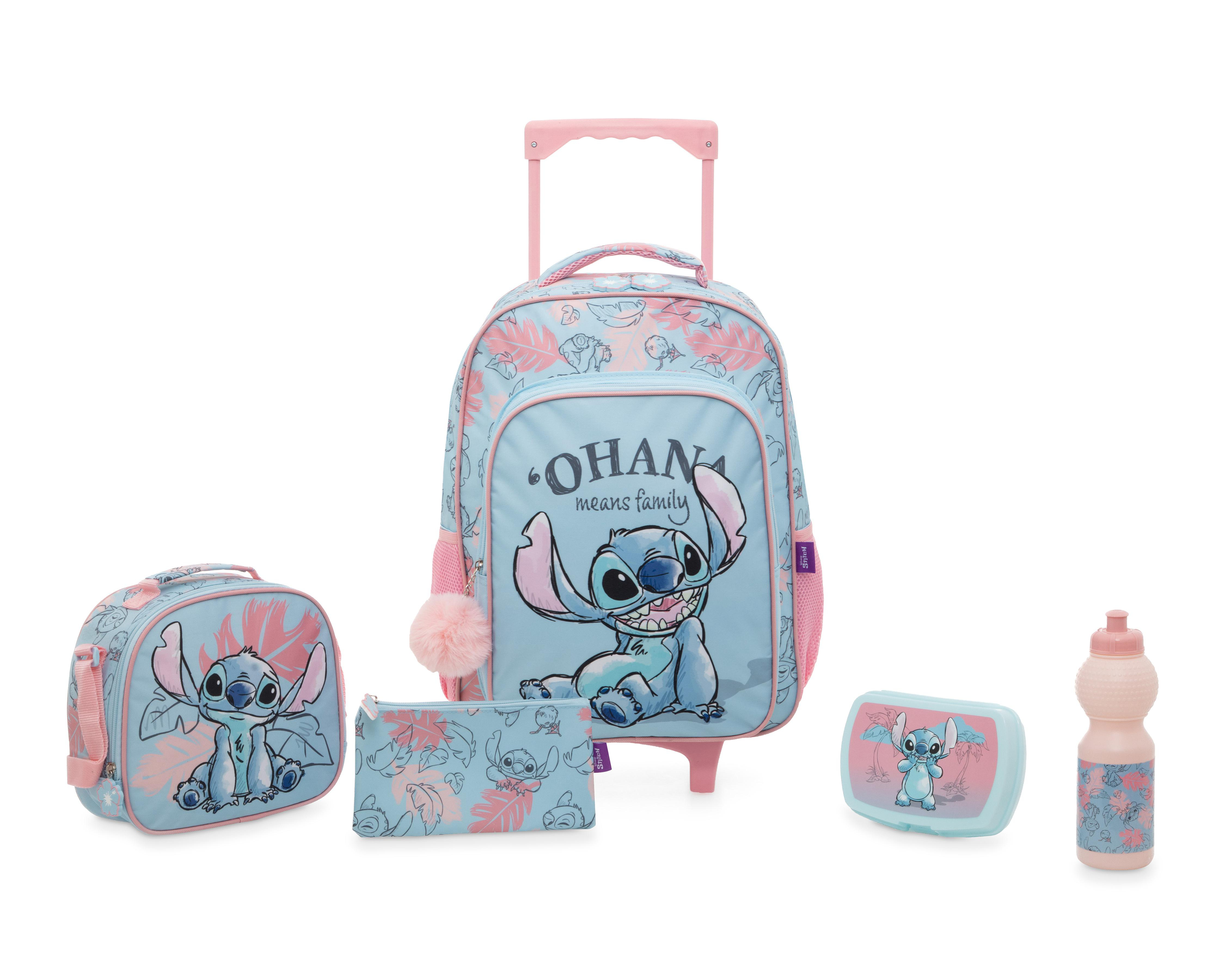 Mochila con Ruedas Disney Stitch con Accesorios $899