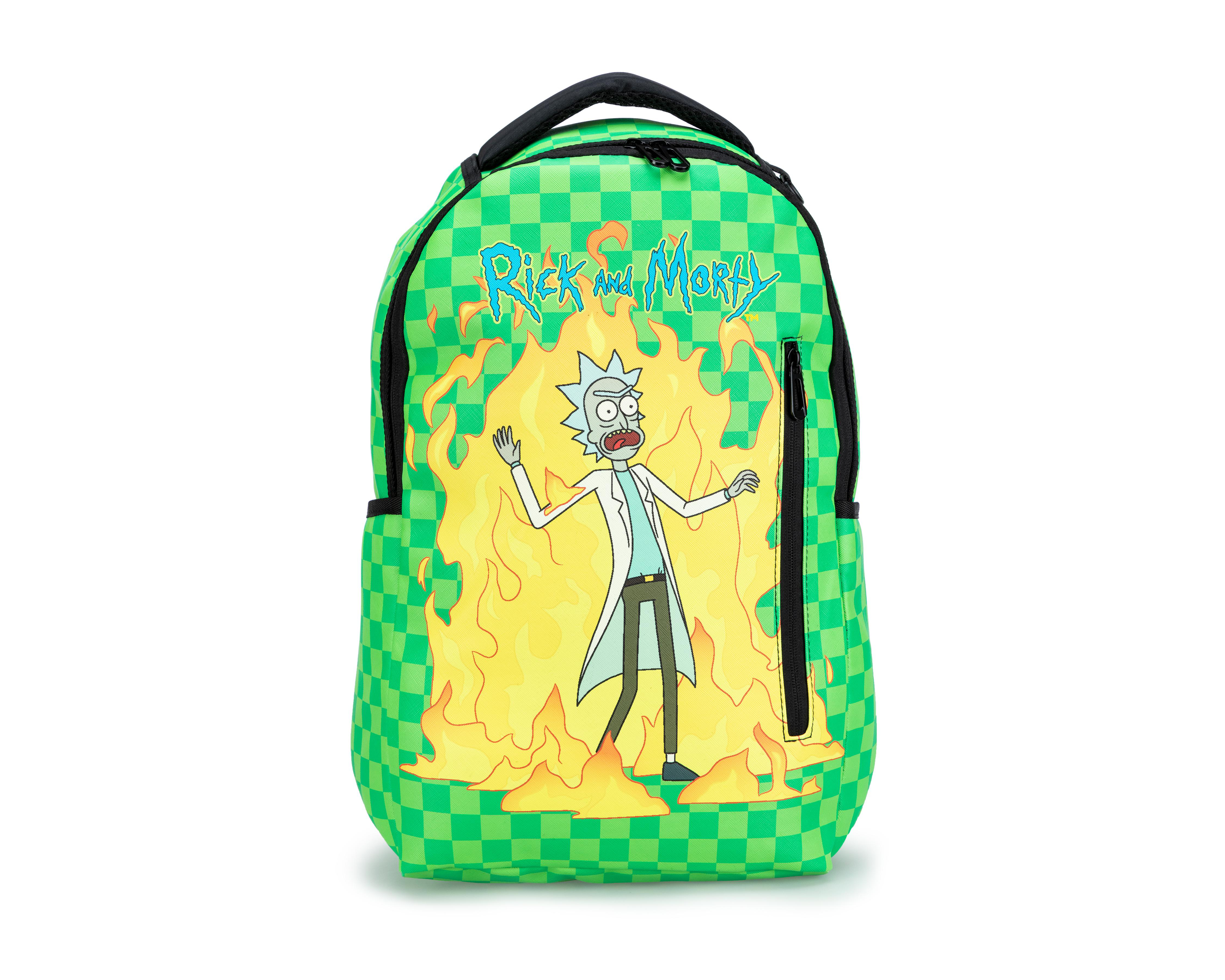 Foto 2 pulgar | Mochila Escolar Rick & Morty Verde