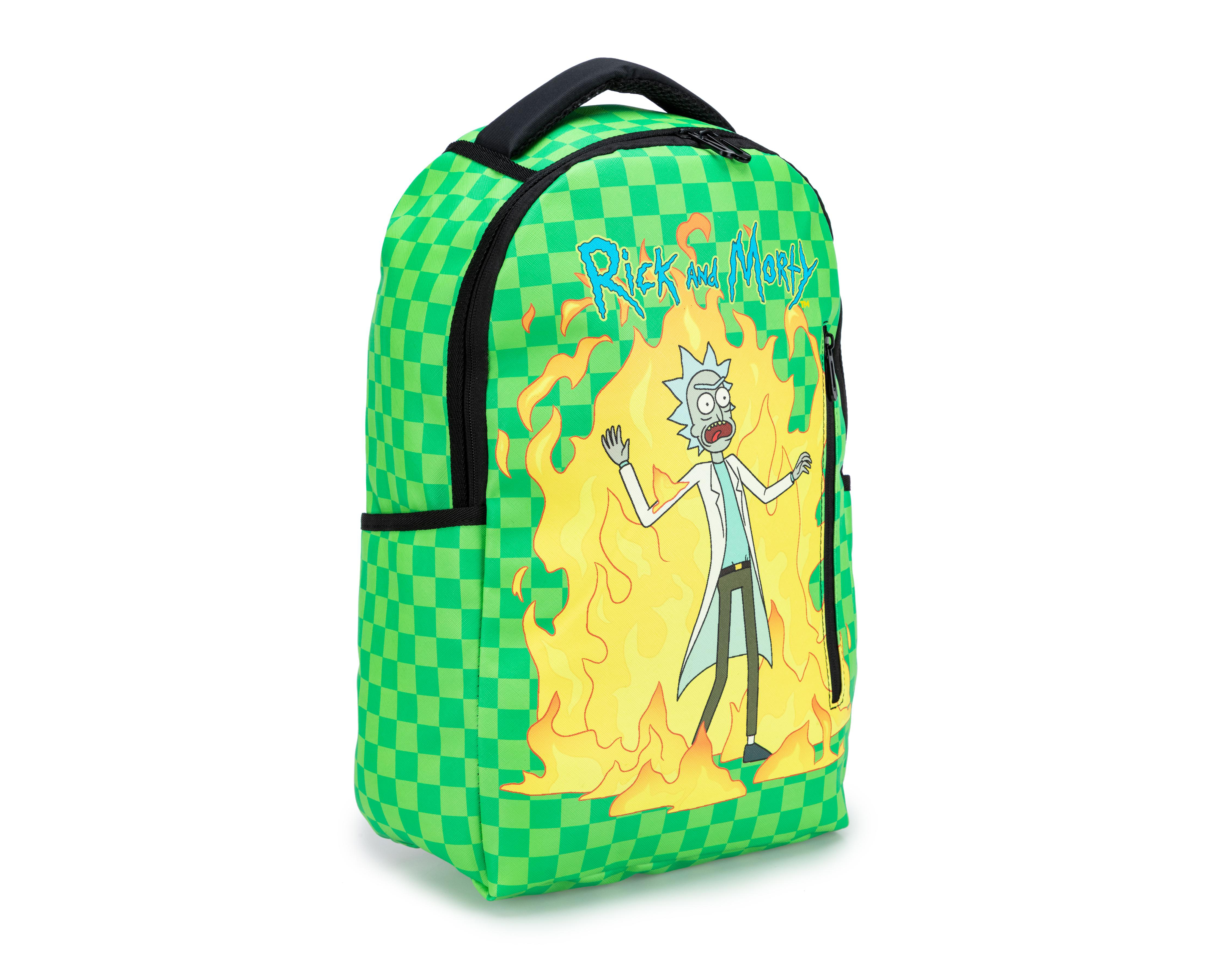 Foto 3 pulgar | Mochila Escolar Rick & Morty Verde