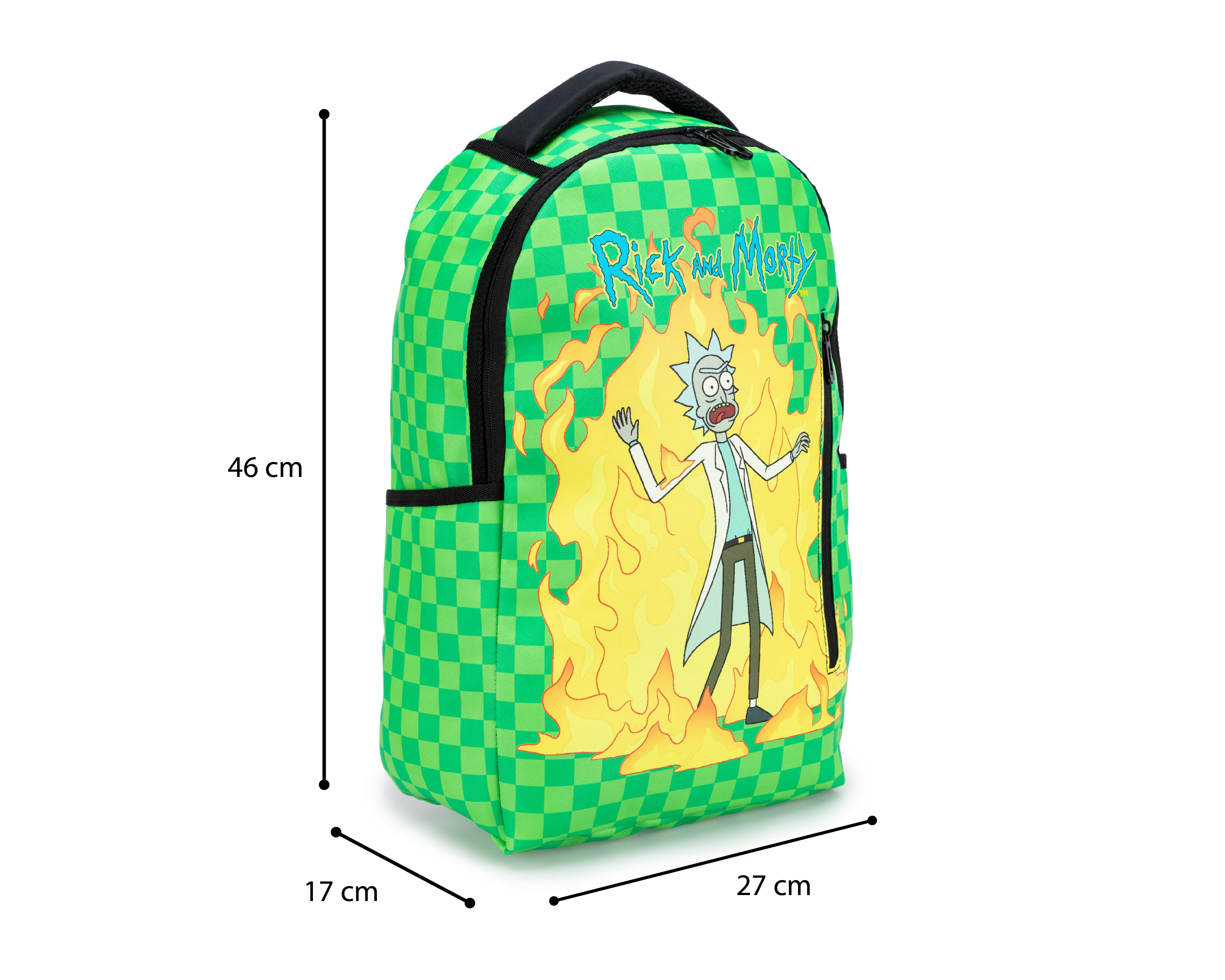 Foto 8 pulgar | Mochila Escolar Rick & Morty Verde