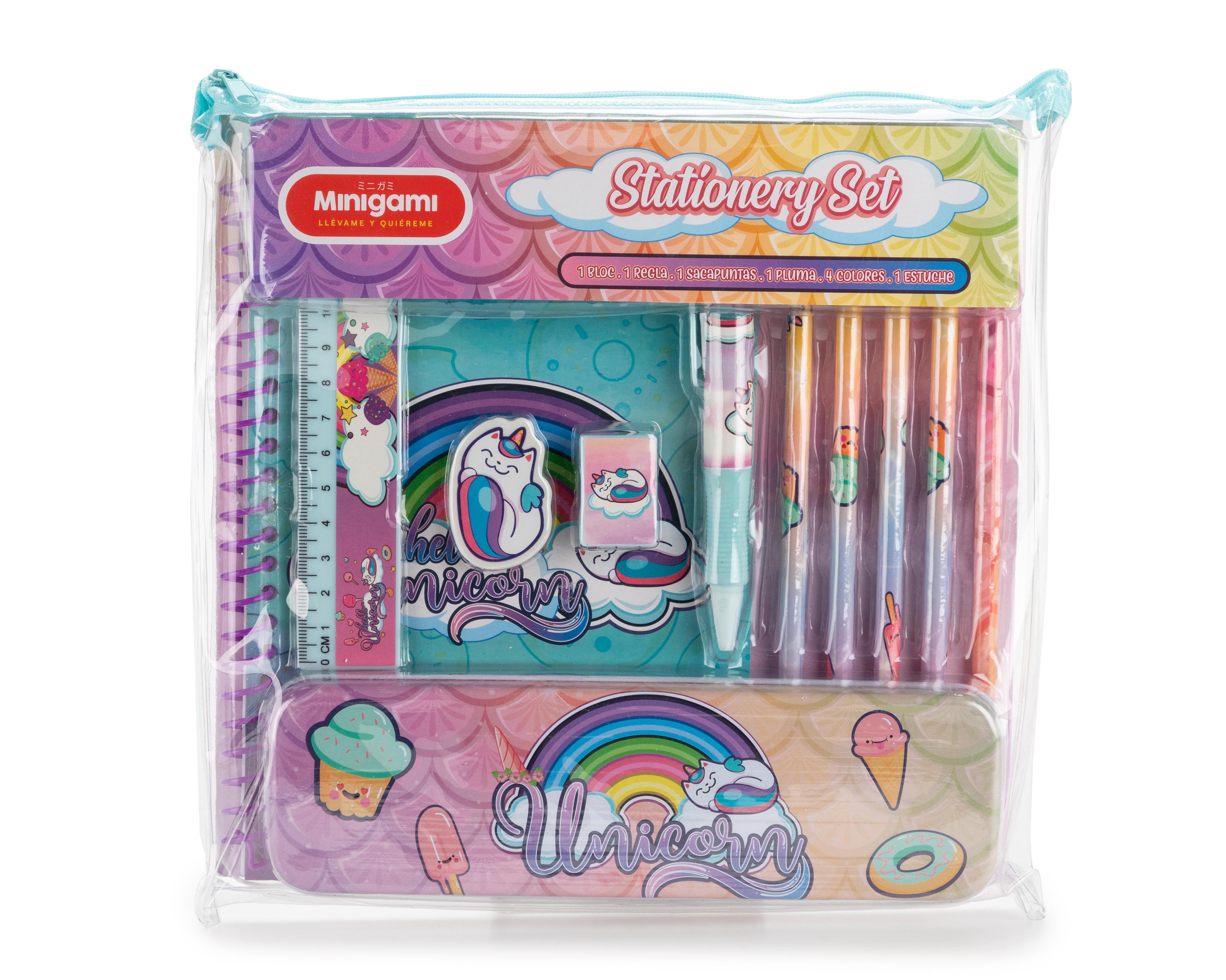 Foto 1 | Libreta de Unicornio Minigami Stationery Set con Accesorios